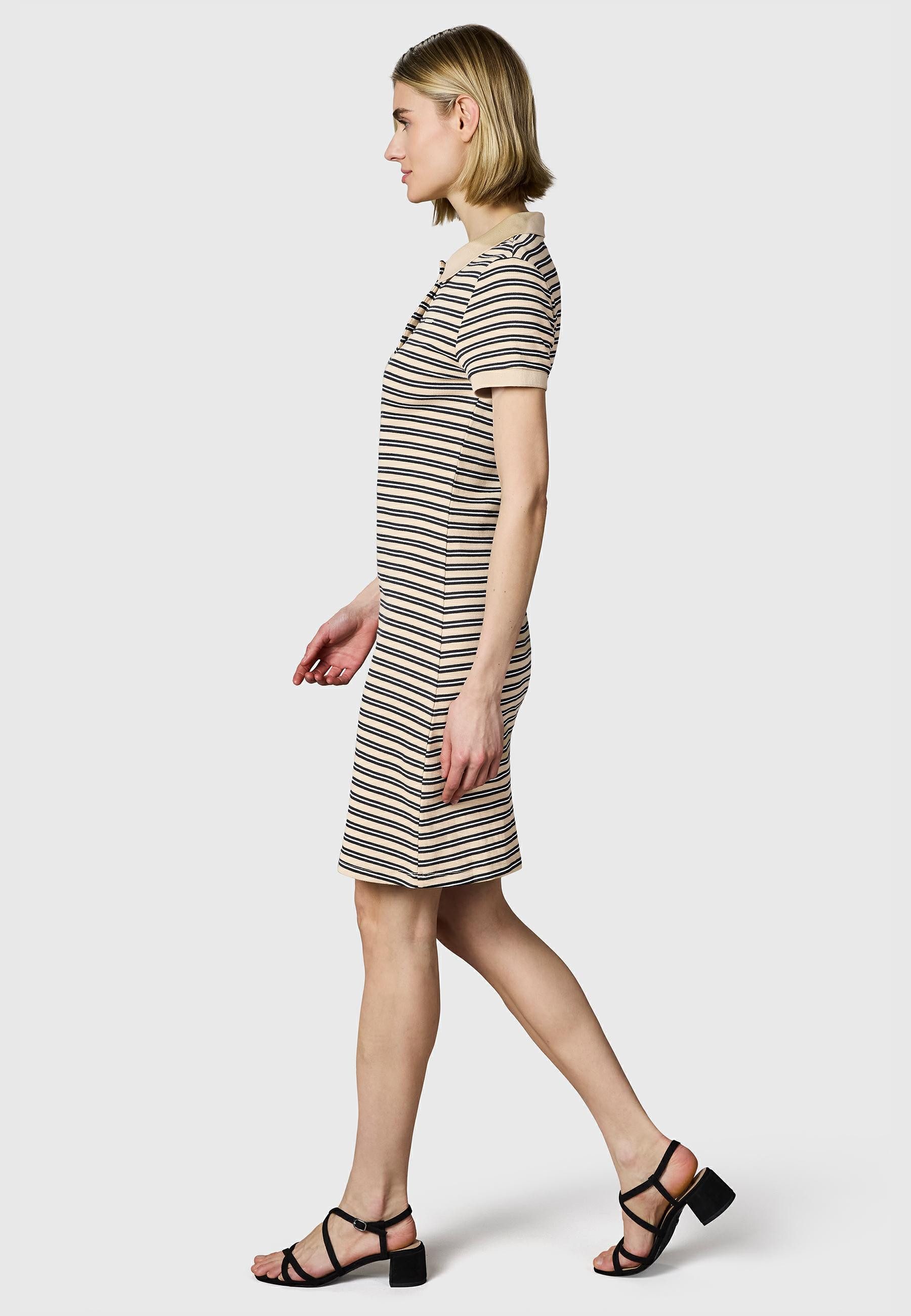 Ragwear A-Linien-Kleid Colaro Stripes Dress YOUMODO Gestreiftes Damen Minikleid mit Hemdkragen