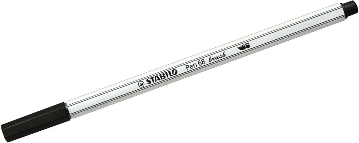 STABILO Filzstift Premium-Filzstift mit Pinselspitze Pen 68 brush Etui VE=25 Stück / 19