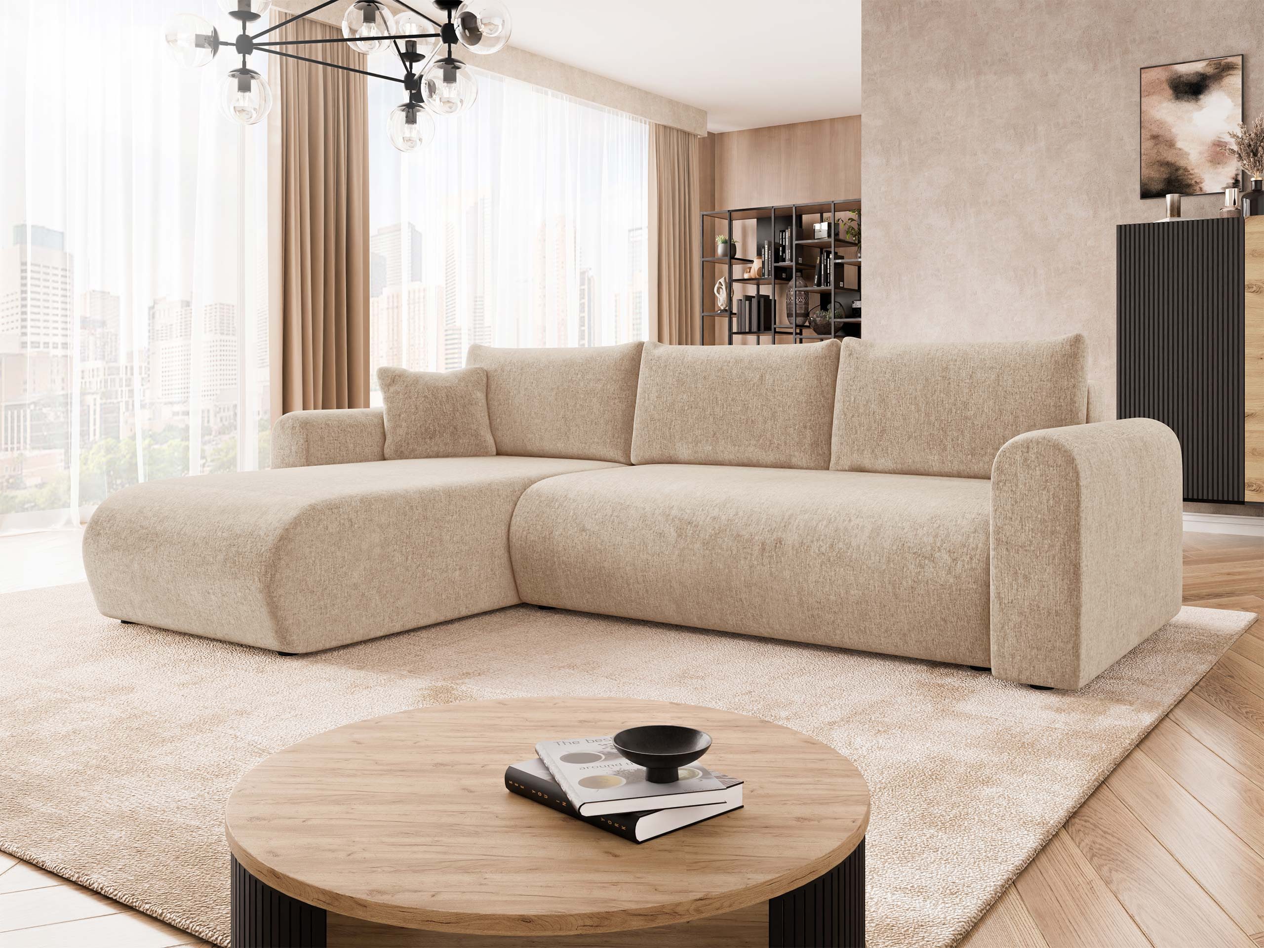 MIRJAN24 Ecksofa Eliwo, mit Schlaffunktion und Bettkasten, 252x158x80 cm, R günstig online kaufen