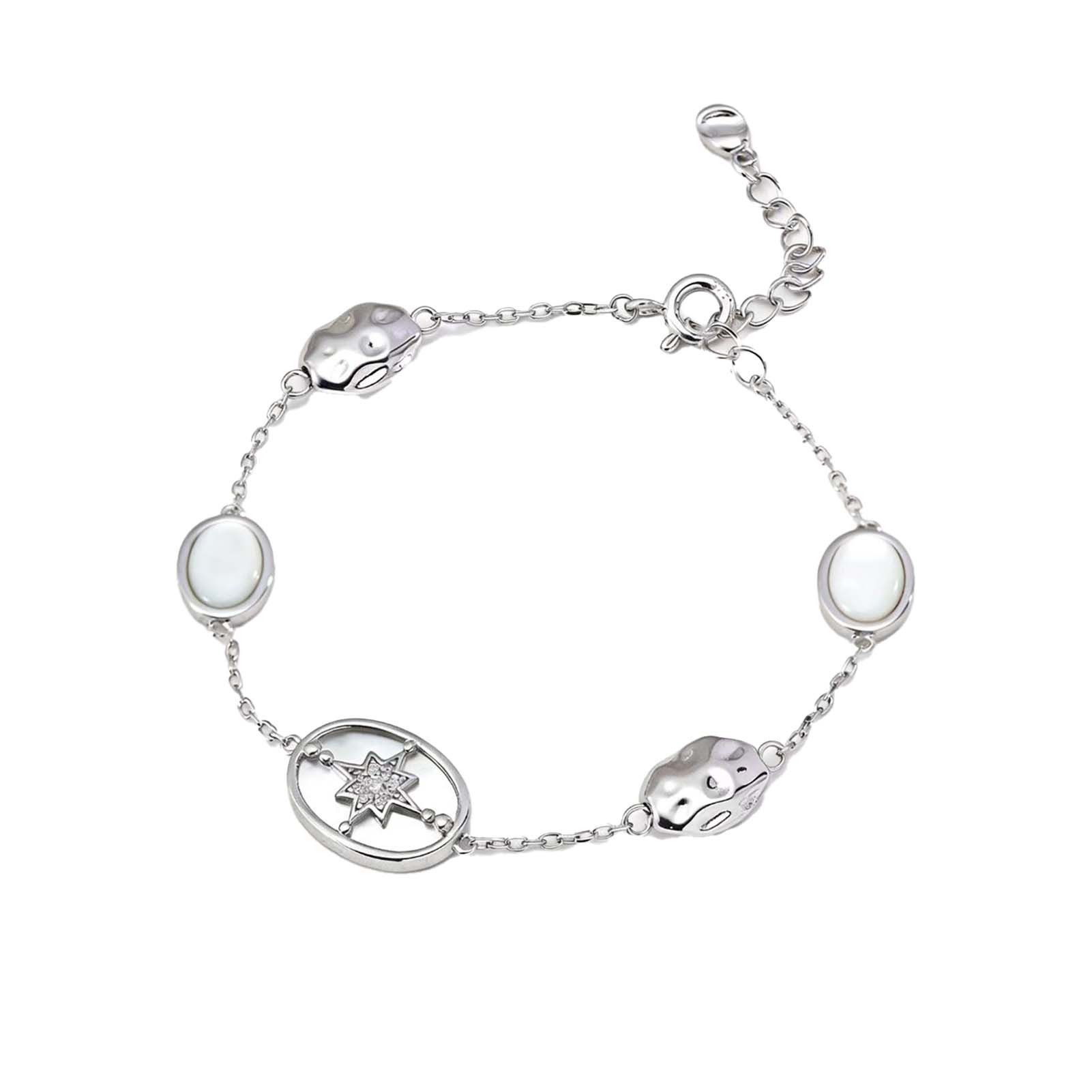 Jumpeak Silberarmband Armband Silber 925 Dmen,Starburst-Armband, Perlmutt-Armband, 18K Vergoldet,bracelet women,Lapislazuli-Armband,geschenk schwester