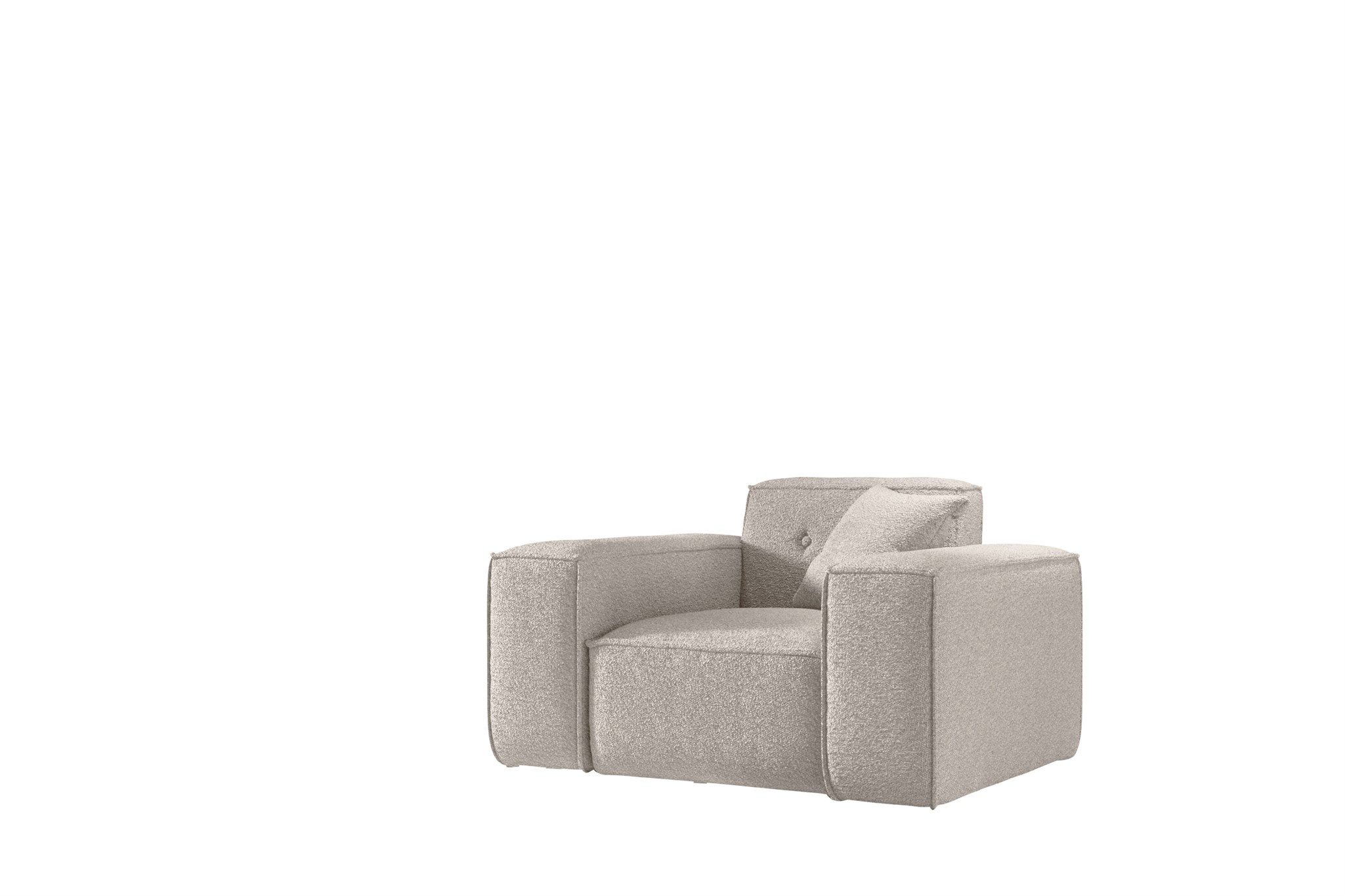 Fun Möbel Sessel Designersessel CESINA in Stoff (inkl. 1 Zierkissen, Auch als 3-2-1 Set erhältlich), Rundumbezug