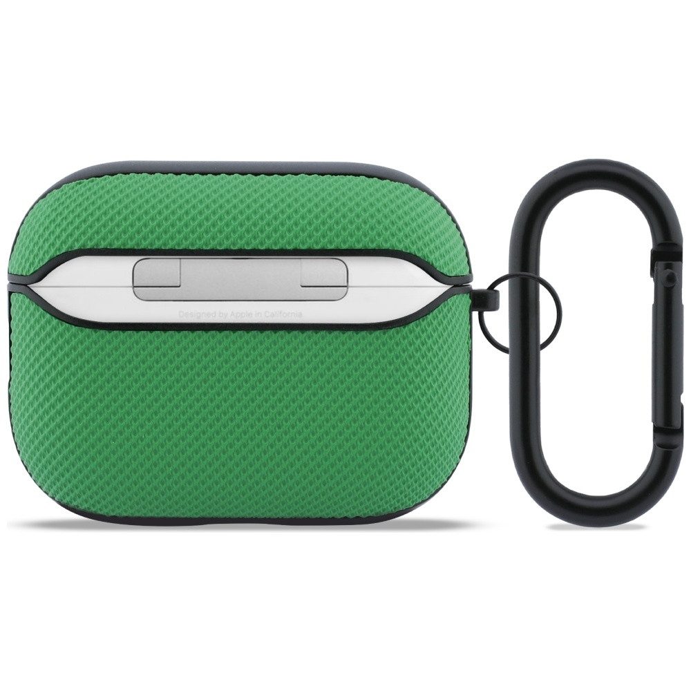 Lacoste Kopfhörer-Schutzhülle Case AirPods Pro 3 grün Logo Krokodil mit Karabiner, Karabiner