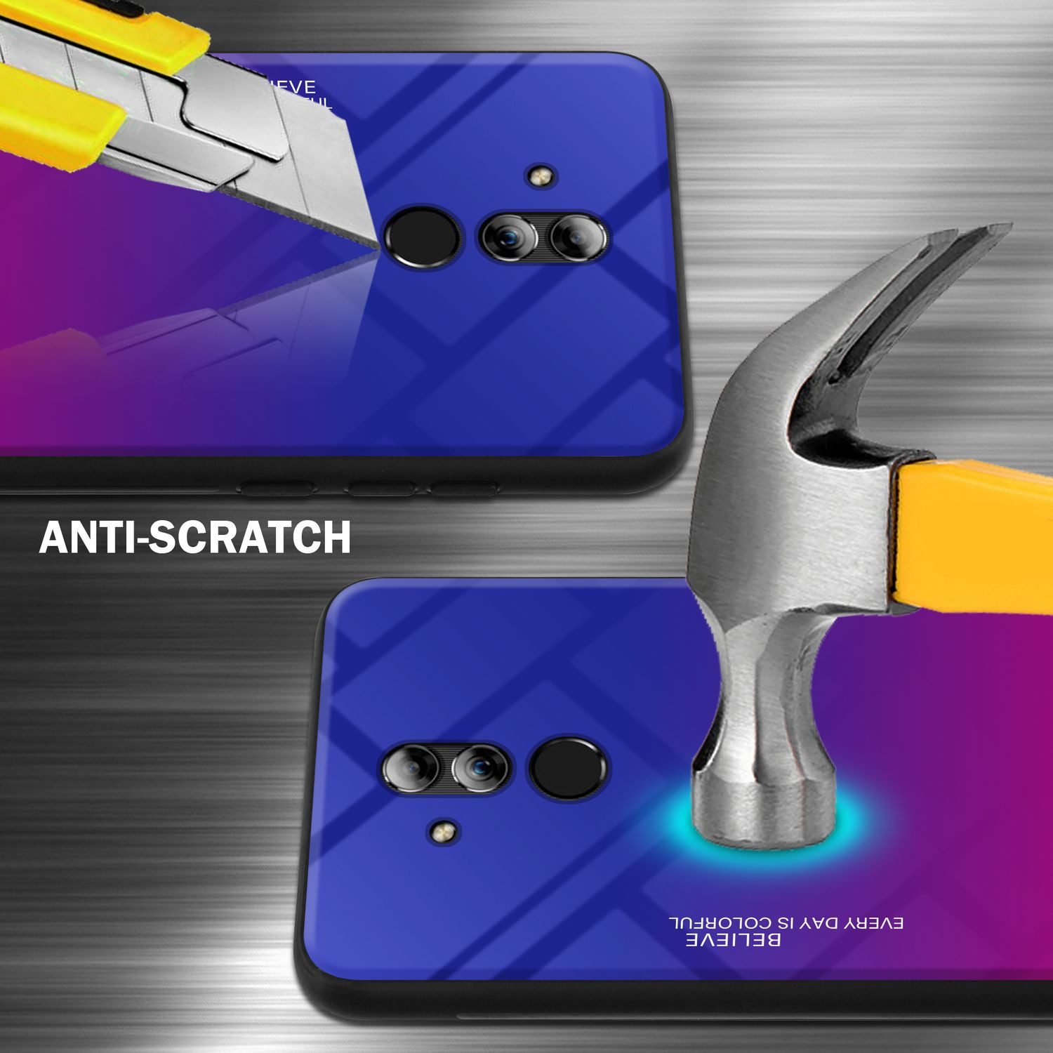 Cadorabo Handyhülle für Huawei MATE 20 LITE Hülle Huawei MATE 20 LITE, Robustes Hard Case - Handy Schutzhülle - Hülle - Back Cover Bumper