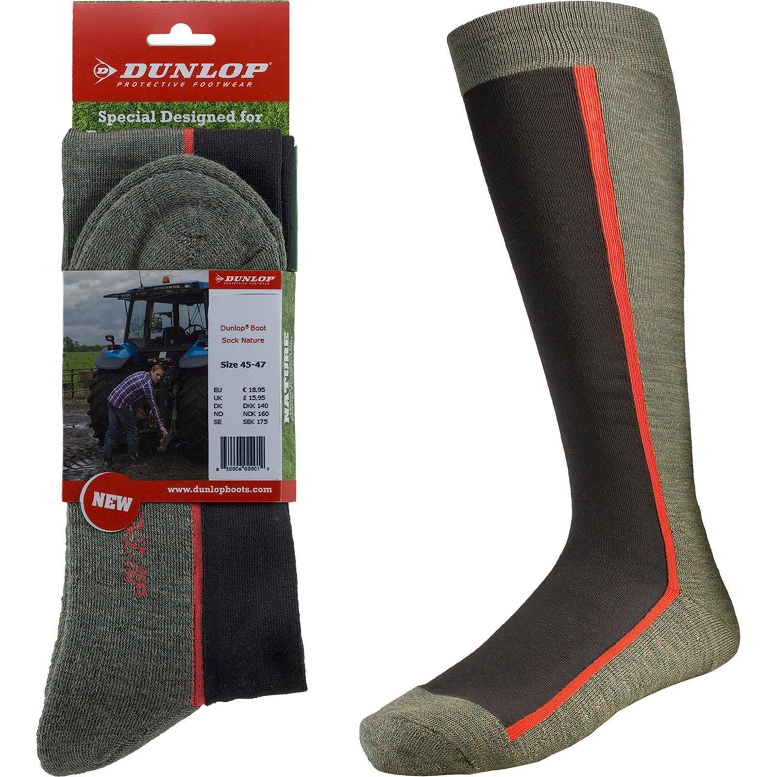 Dunlop_Workwear Arbeitssocken Stiefel Boot Sock Nature grün/schwarz