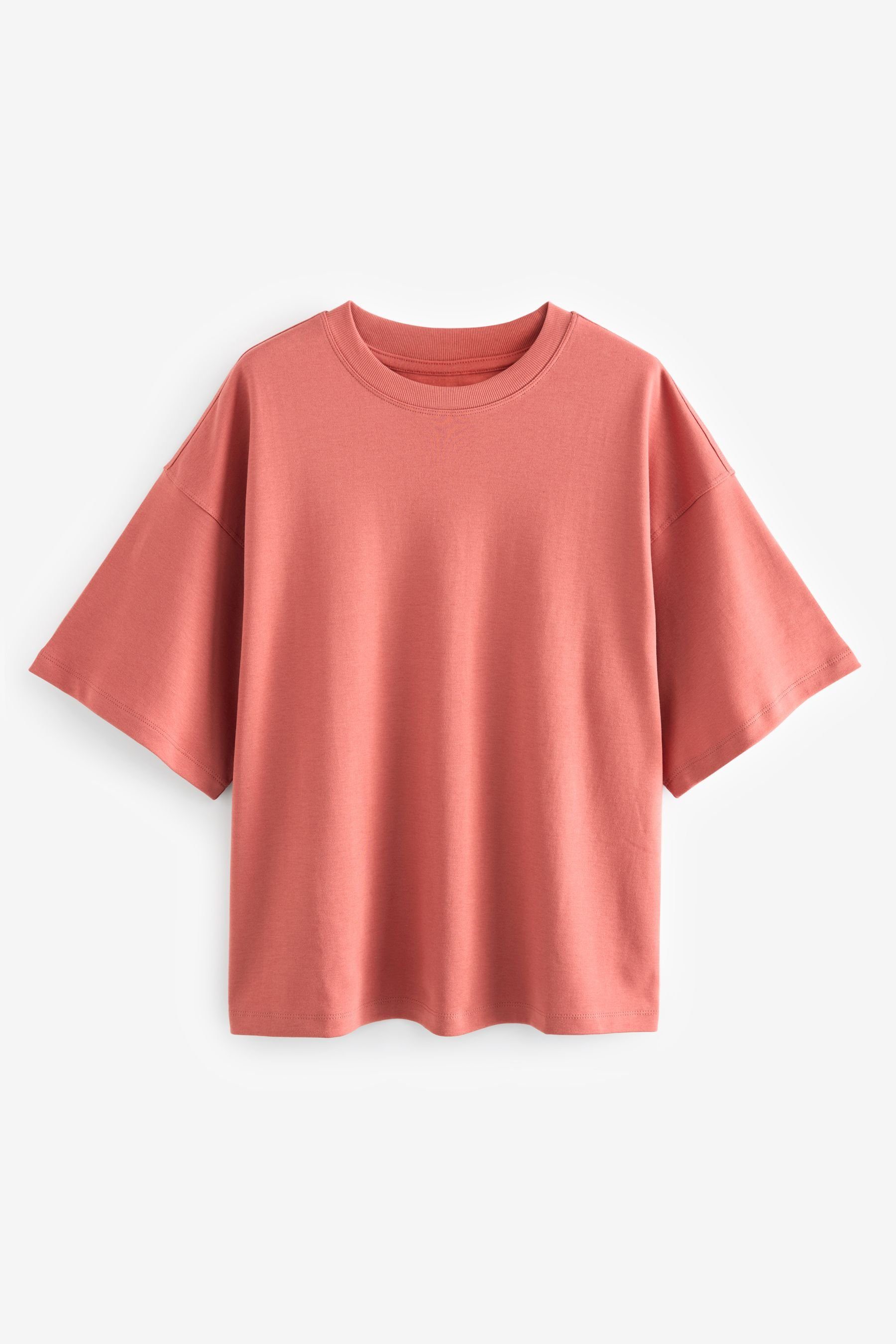Next T-Shirt Kastiges Relaxed Fit Oversized-T-Shirt, Baumwolle (1-tlg) günstig online kaufen