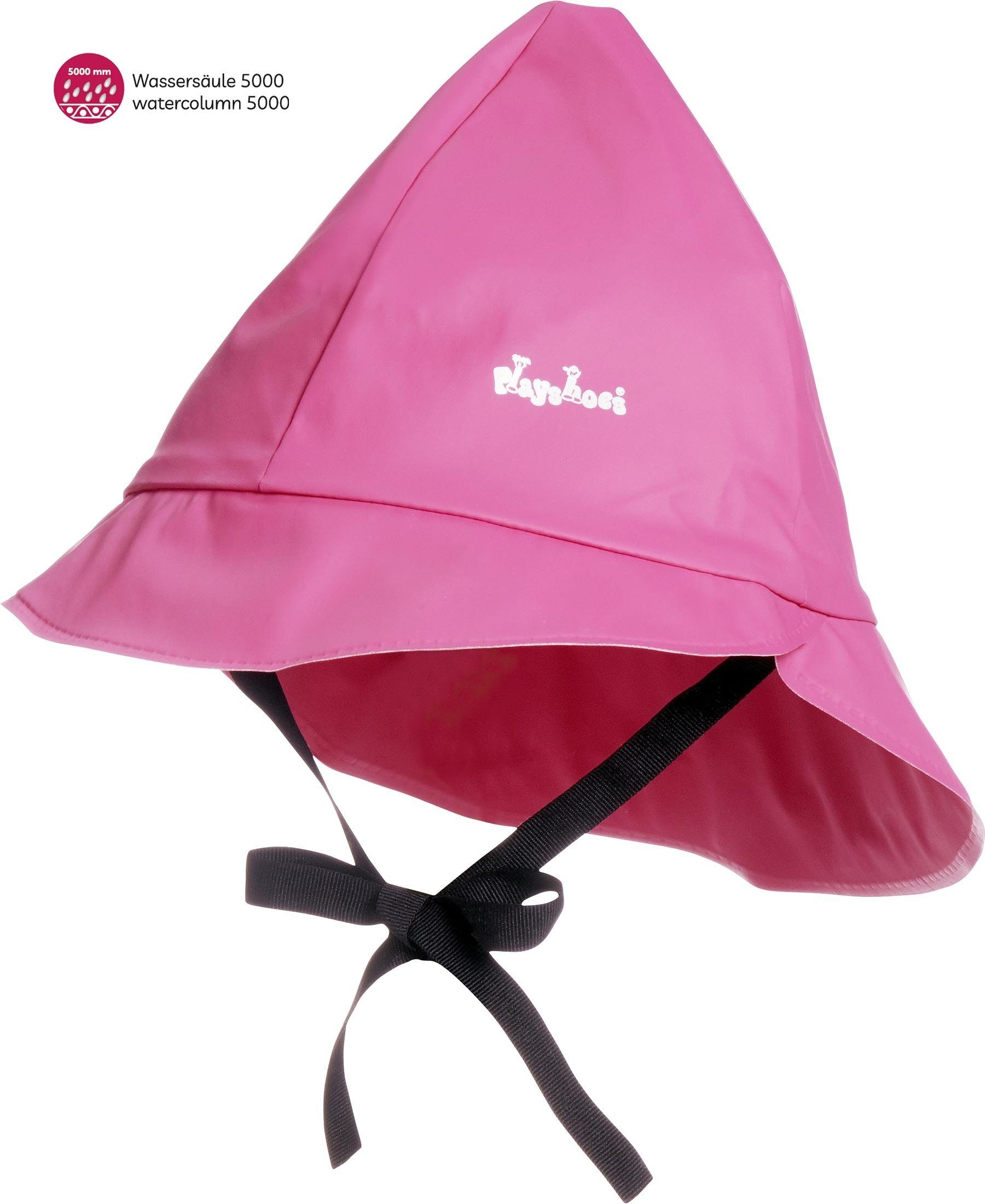 Playshoes Schirmmütze pink Regenmütze, Baumwollfutter