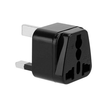 Intirilife Stromadapter, 4x Steckdosen Adapter in SCHWARZ