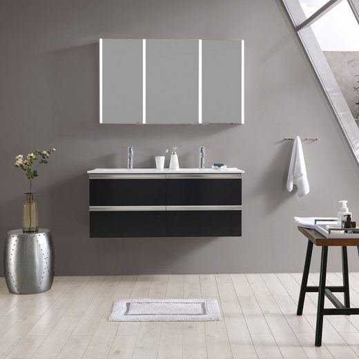 MAW Badezimmerspiegelschrank »A-SPS12070 LED-Spiegelschrank 3-teilig