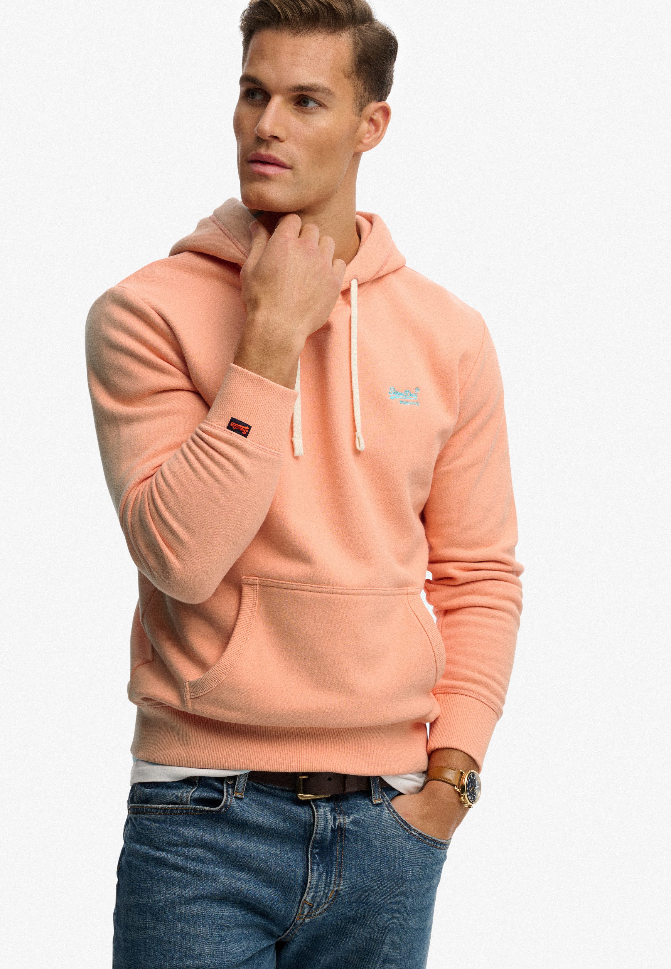 Superdry Kapuzensweatshirt Essential Logo Classic Hood Baumwollmischung, loose fit