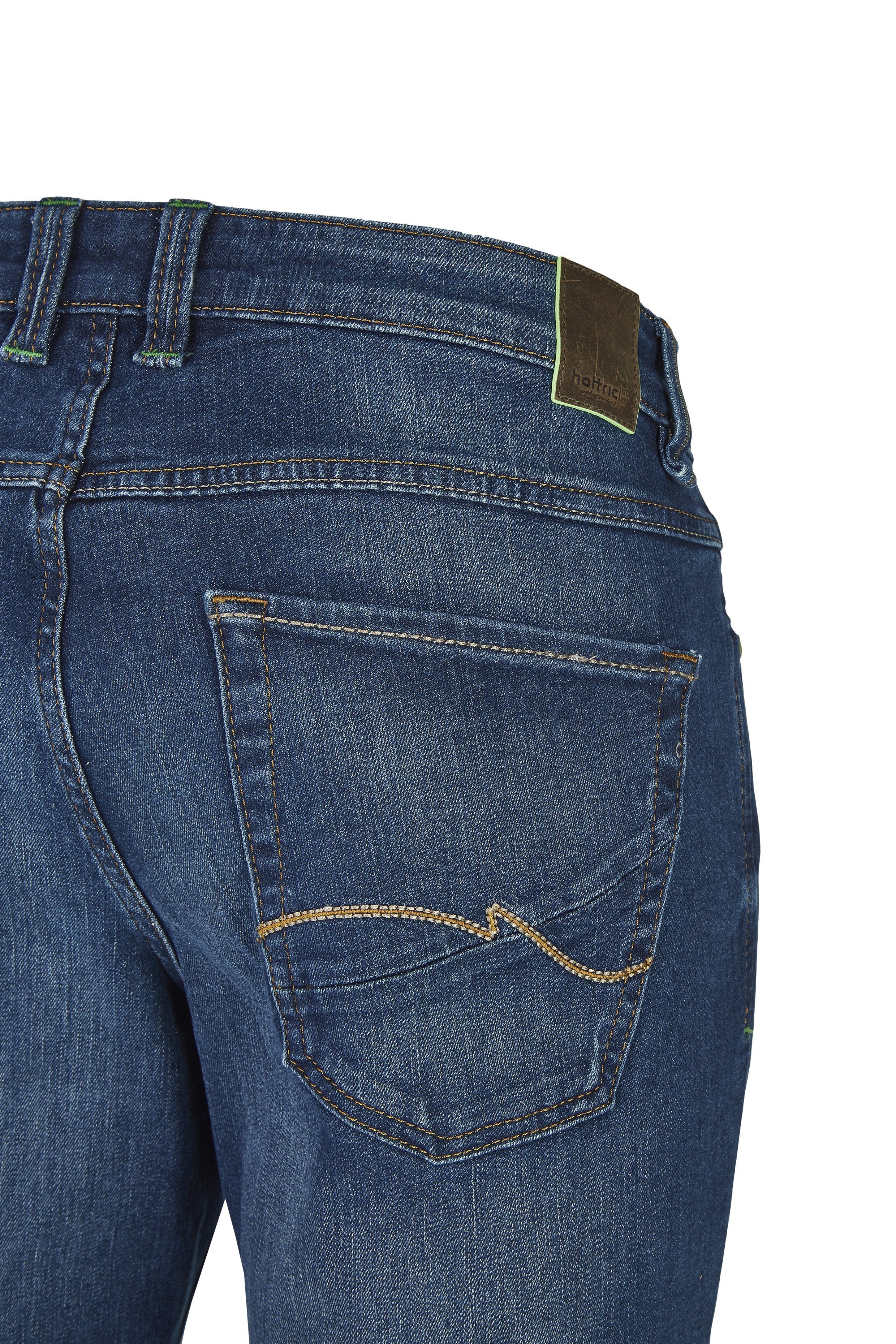 5-Pocket-Jeans Herren Hattric Harris Green Hattric Modern-Fit Jeanshose