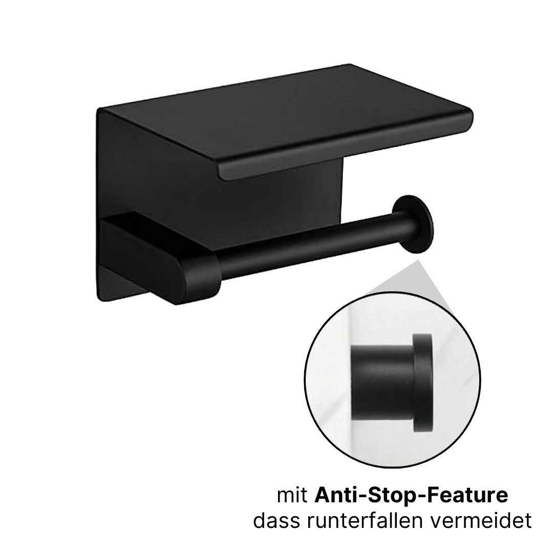 LIVINA HOME Toilettenpapierhalter Klopapierhalter Selbstklebend, WC Rollenhalter ohne Bohren Edelstahl, WC Halter Rollenhalter Papierhalter Klorollenhalter