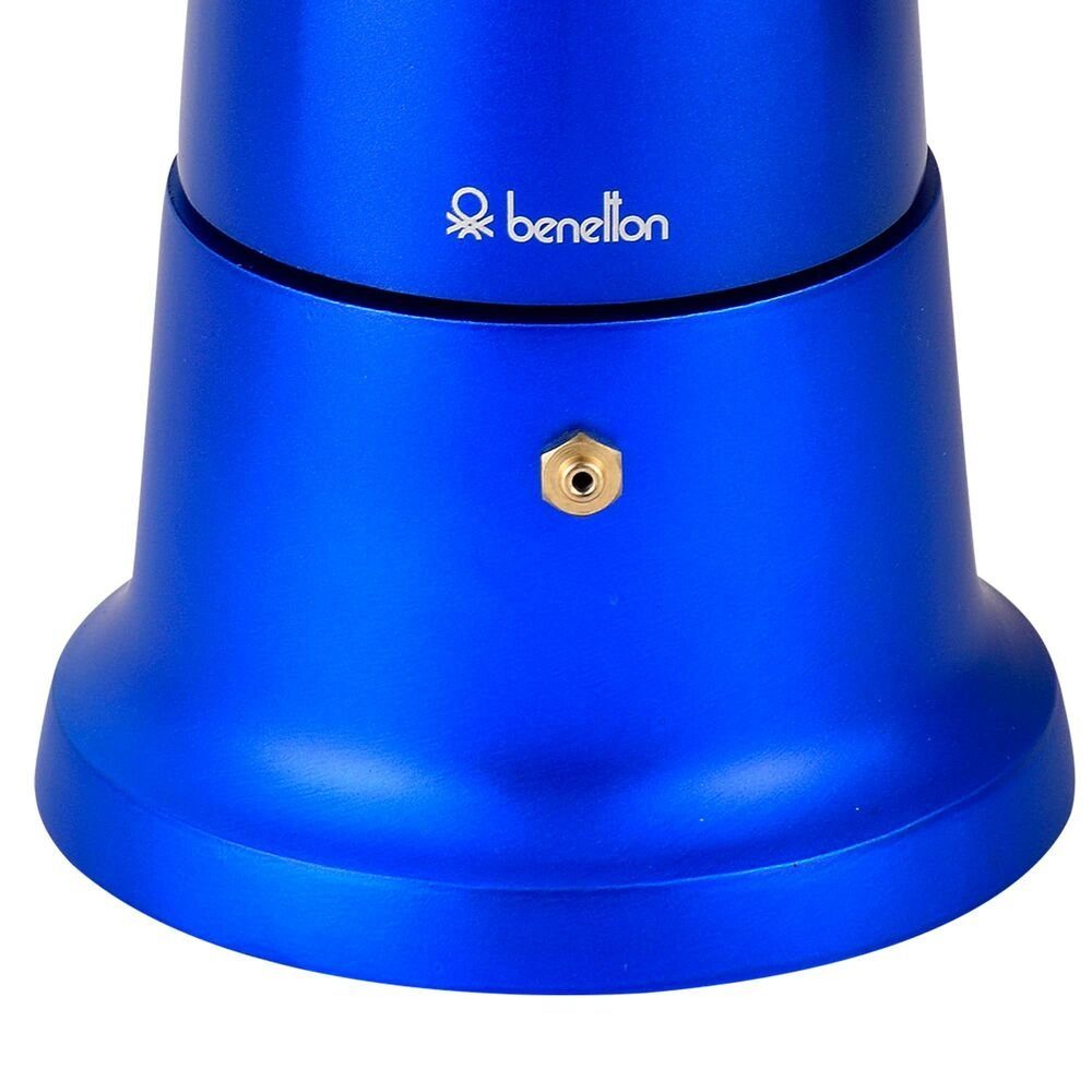 United Colors of Italienische Espressokocher Blau Tassen Kaffeemaschine 6 Benetton BE240 Benetton