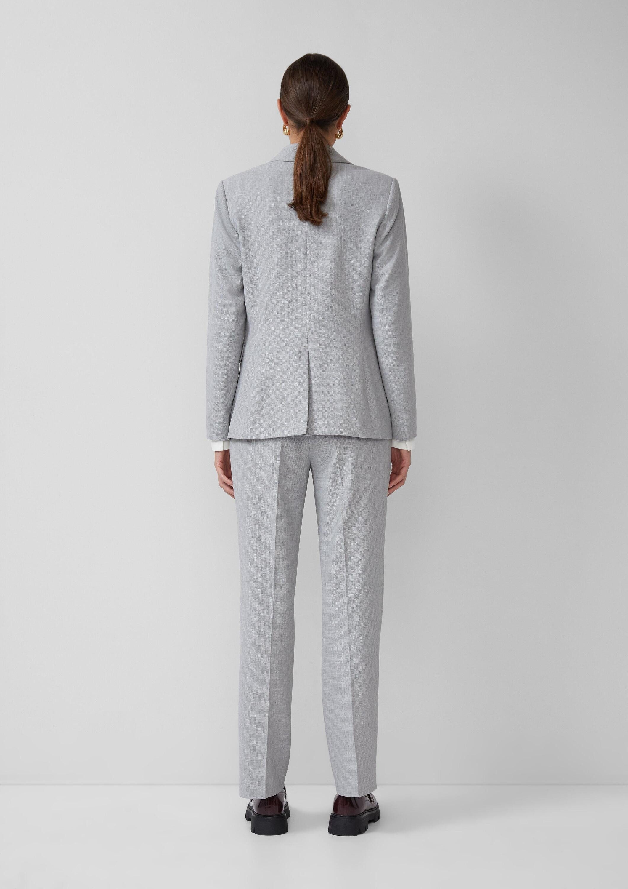 s.Oliver Jackenblazer Indoor-Blazer Taillierter Viskosemix-Blazer mit Struktur und Pattentaschen