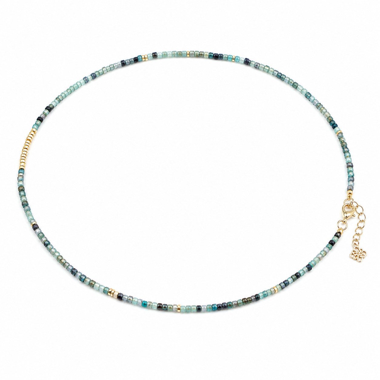 RAIKOU Bead-Ketten-Set mit echten Perlen und bunten Natursteinen, handgefertigt