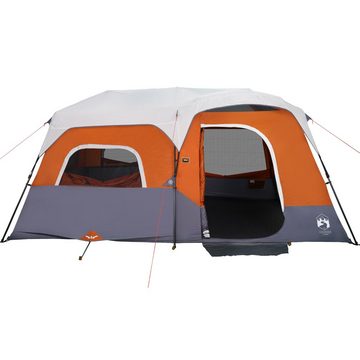 vidaXL Kuppelzelt Zelt Campingzelt Familienzelt Freizeitzelt mit LED Grau und Orange 441
