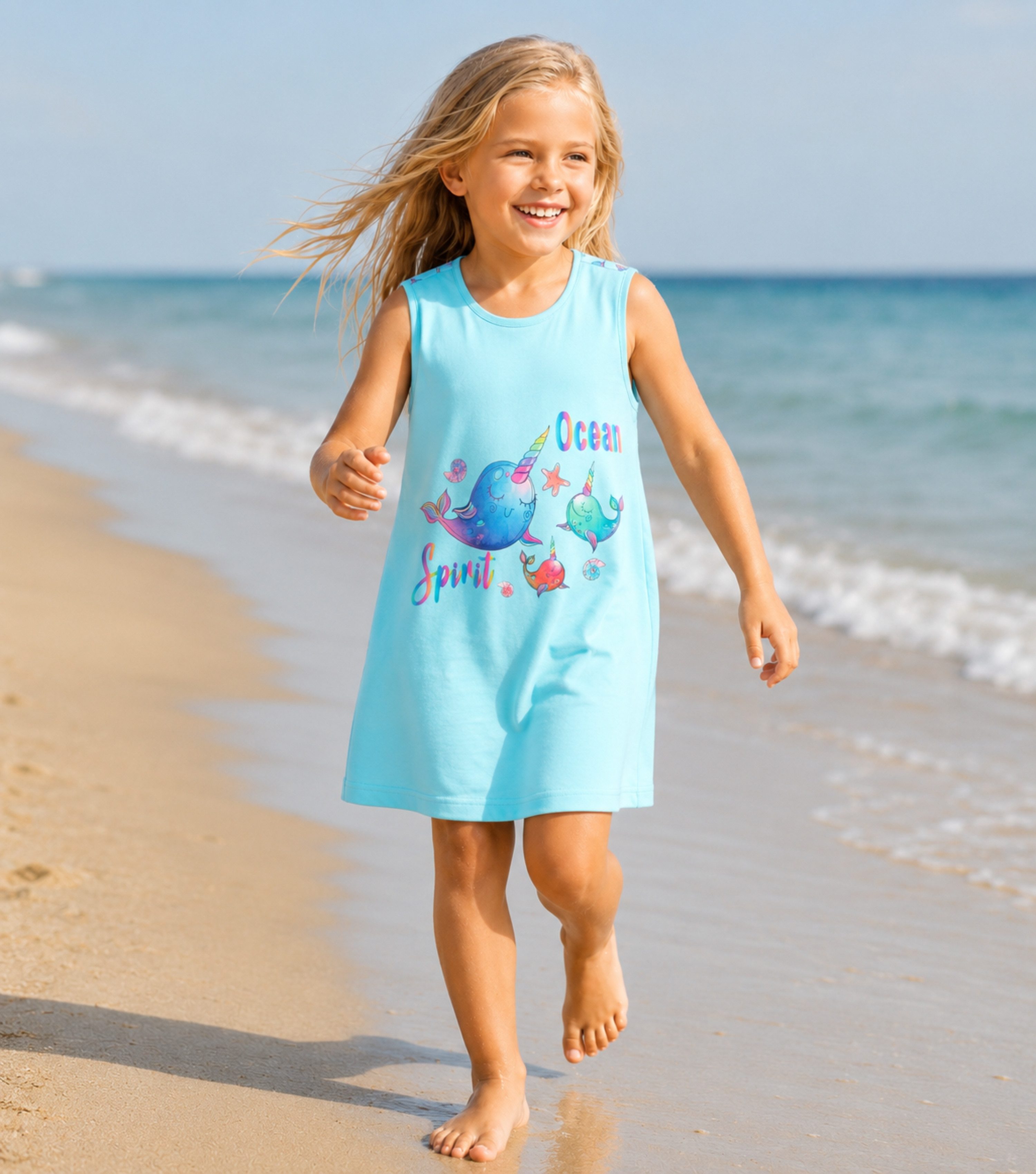 Jerseykleid Bequemes Mädchenkleid ohne Arm