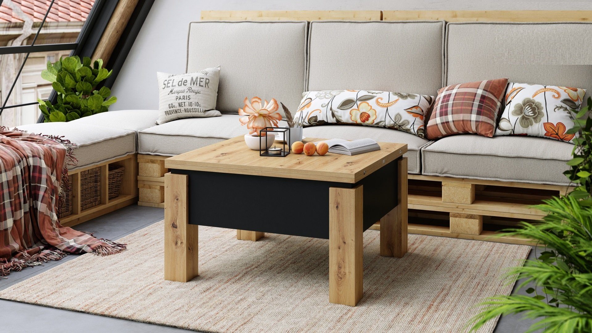 designimpex Couchtisch Design Oslo Tisch höhenverstellbar günstig online kaufen