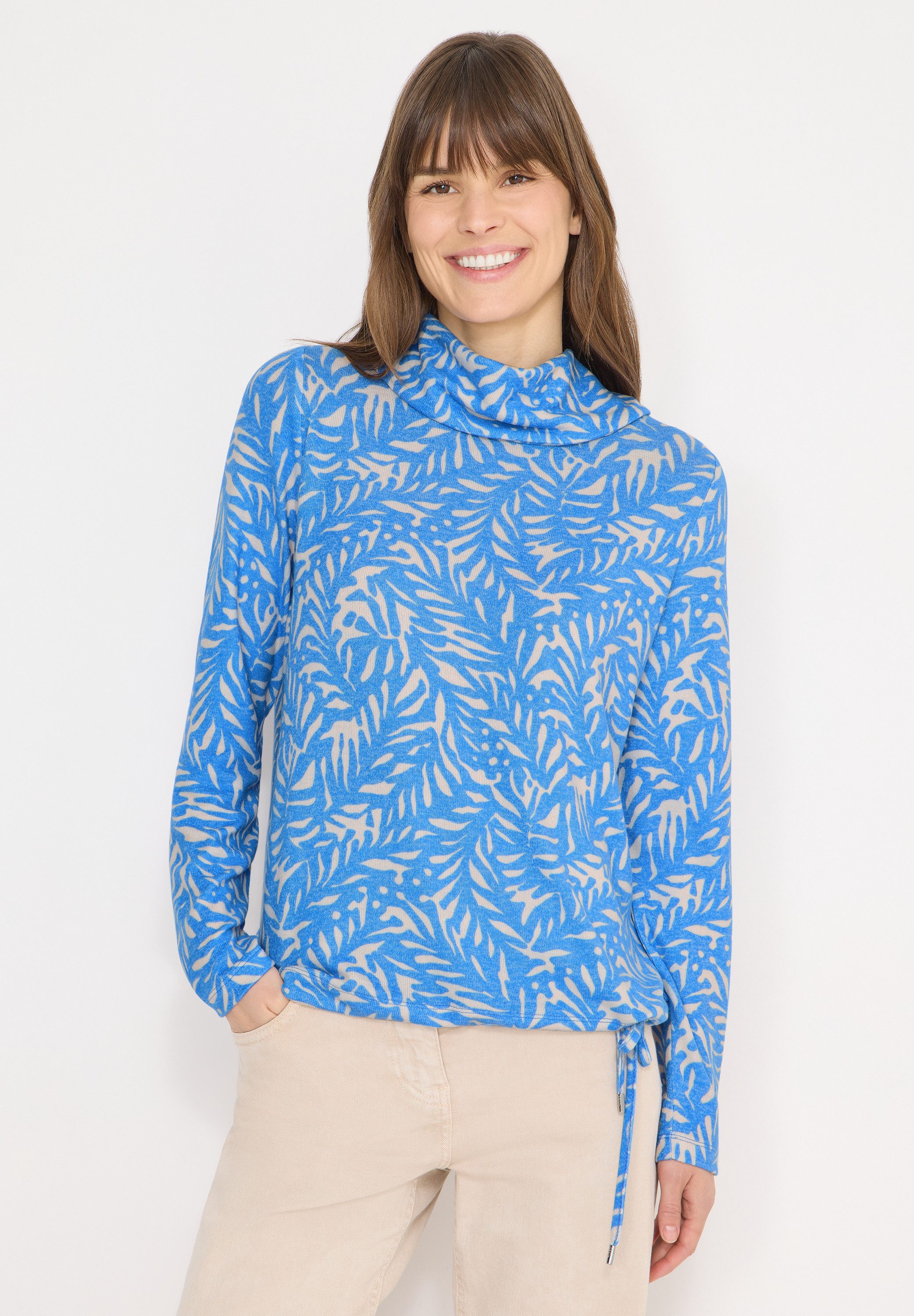 CECIL Langarmshirt mit Schalkragen