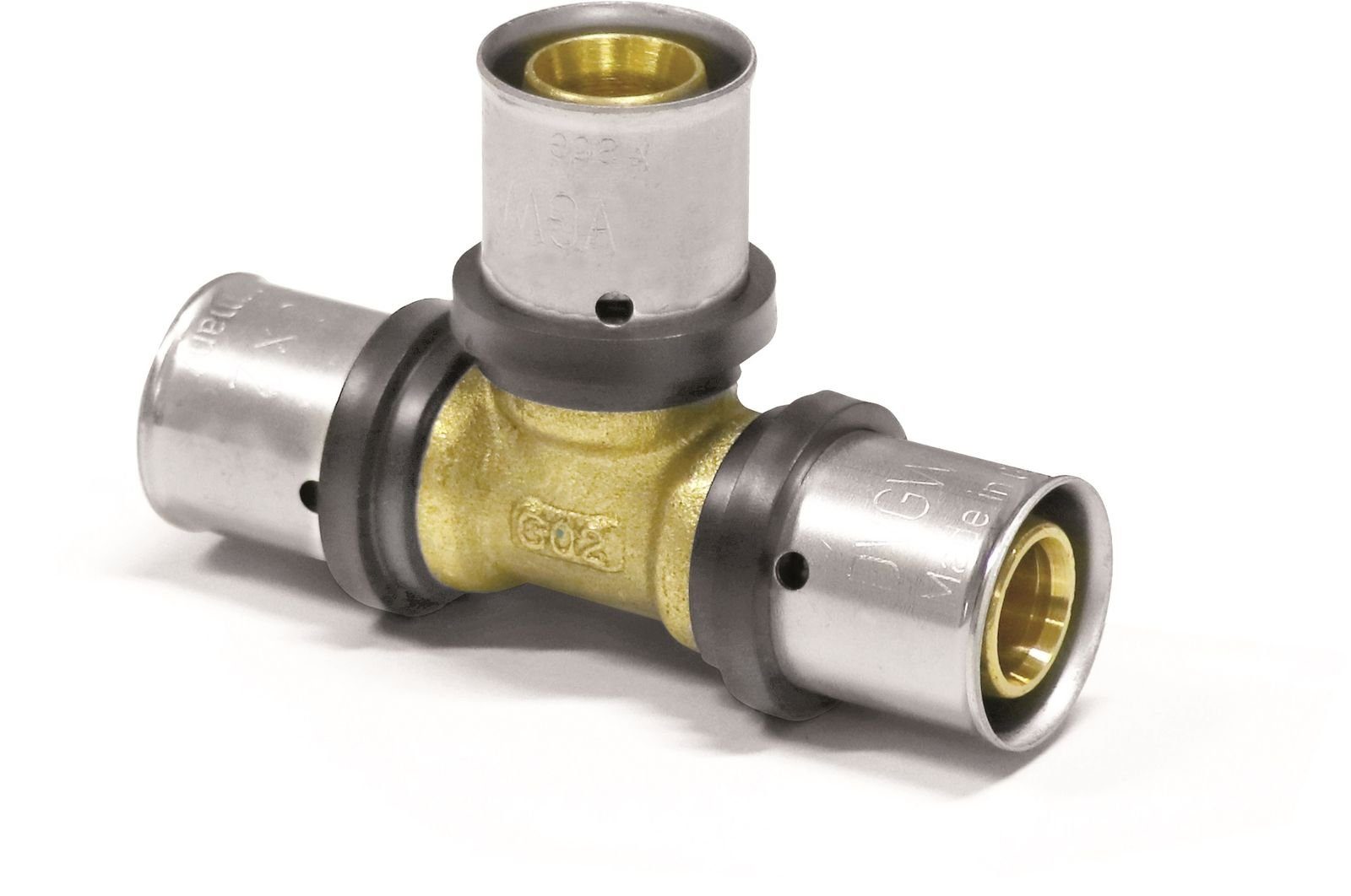 Pressfitting Pressfitting T-Stück 16x2 mm TH Kontur Alu-Mehrschicht-Verbundrohr