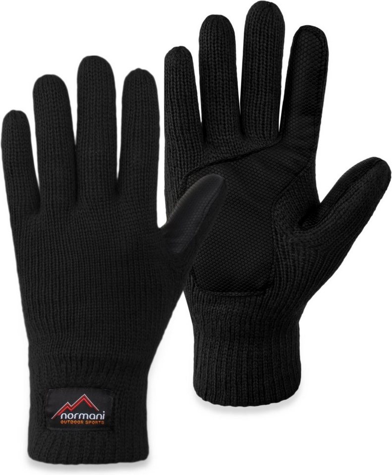 normani Strickhandschuhe Strick-Fingerhandschuhe mit 3M Thinsulate™ (40 g)  Warme Winterhandschuhe Thermohandschuhe mit Rutschfestem Griff  Freizeithandschuhe Outdoorhandschuhe