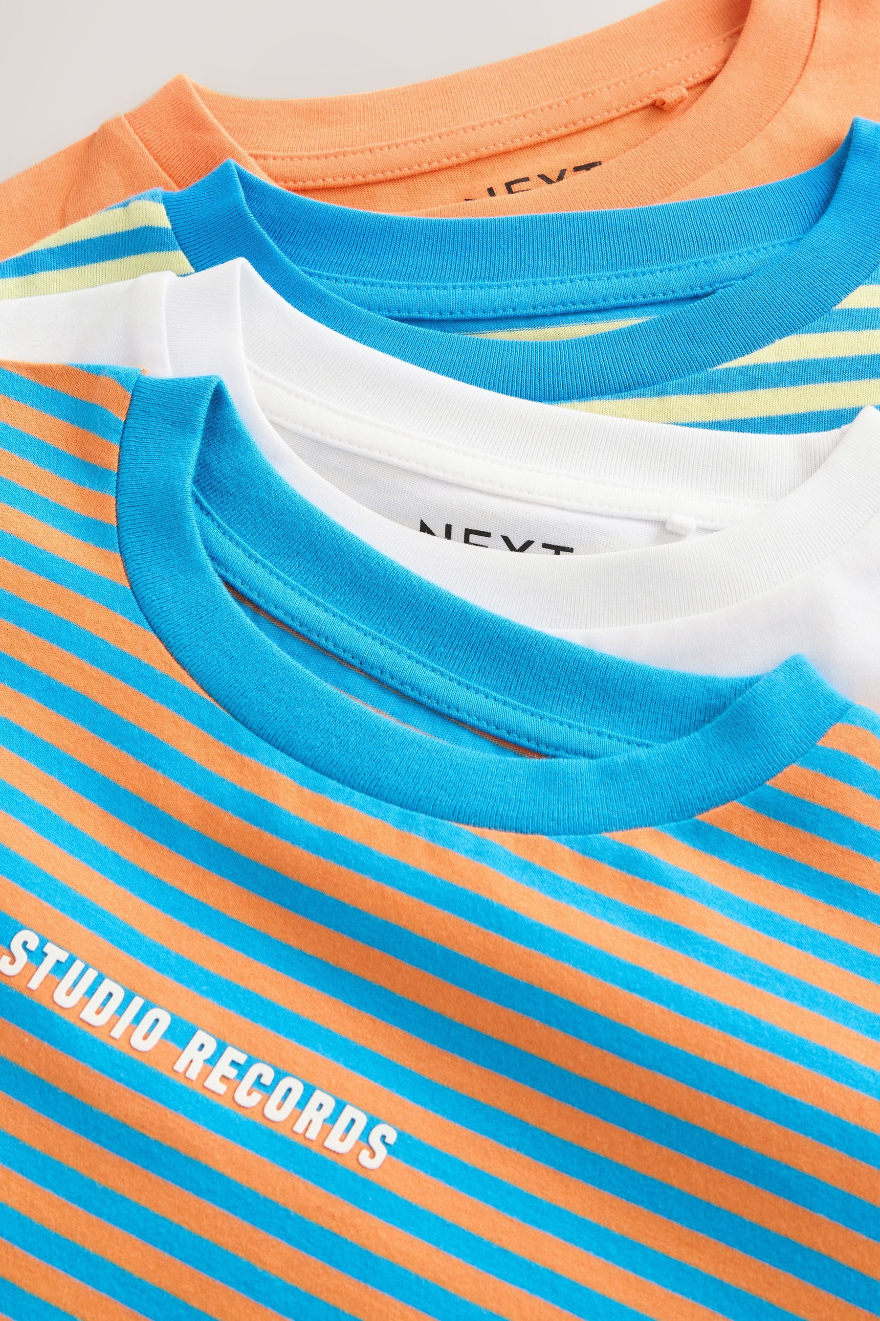 Next T-Shirt Gestreifte Oversized Fit T-Shirts, 4er-Pack (4-tlg)
