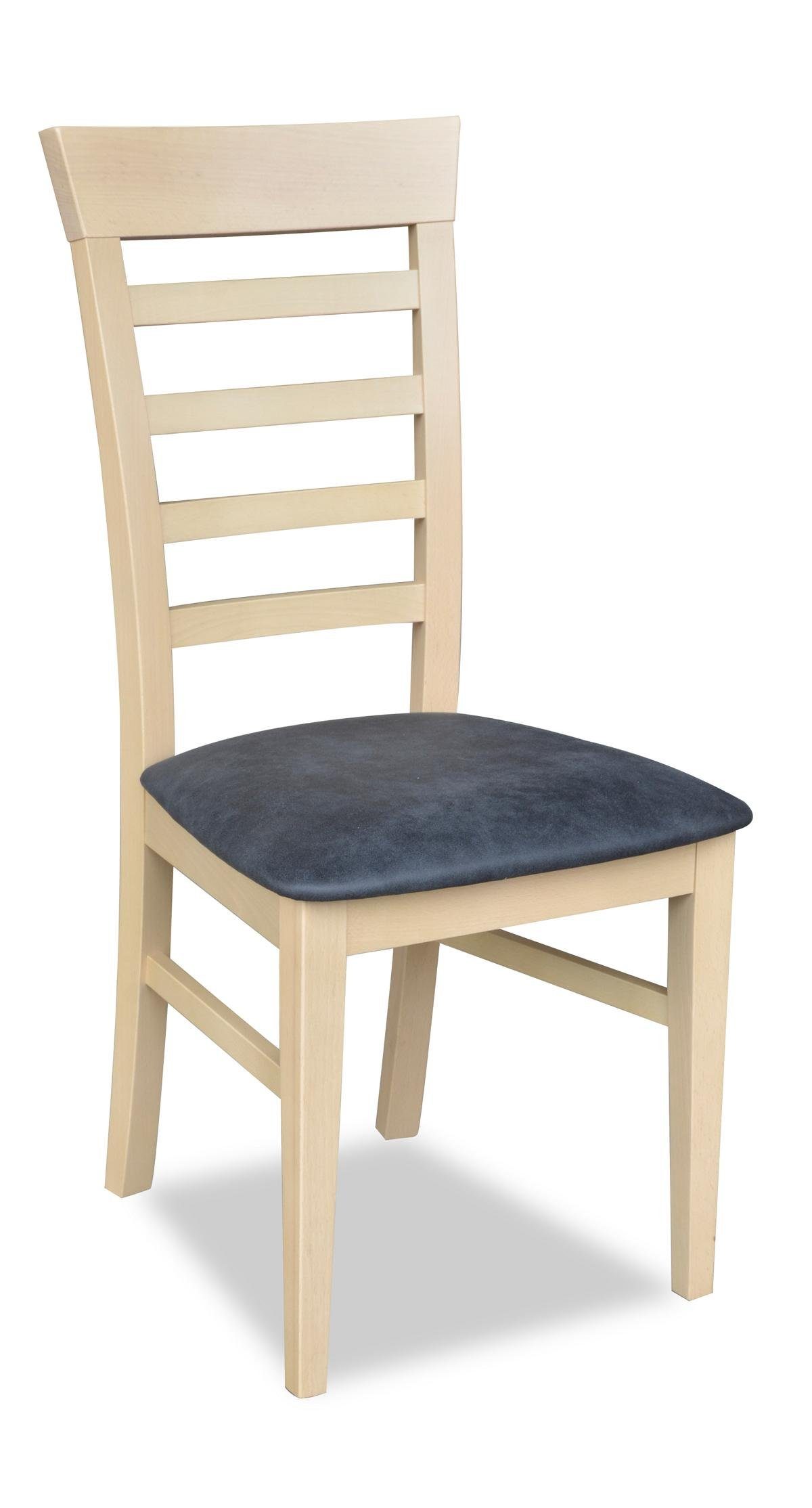 JVmoebel Stuhl, Esszimmerstuhl 1x Stuhl Textil Stühle Sessel Holz Leder Polster Gastro Esszimmer