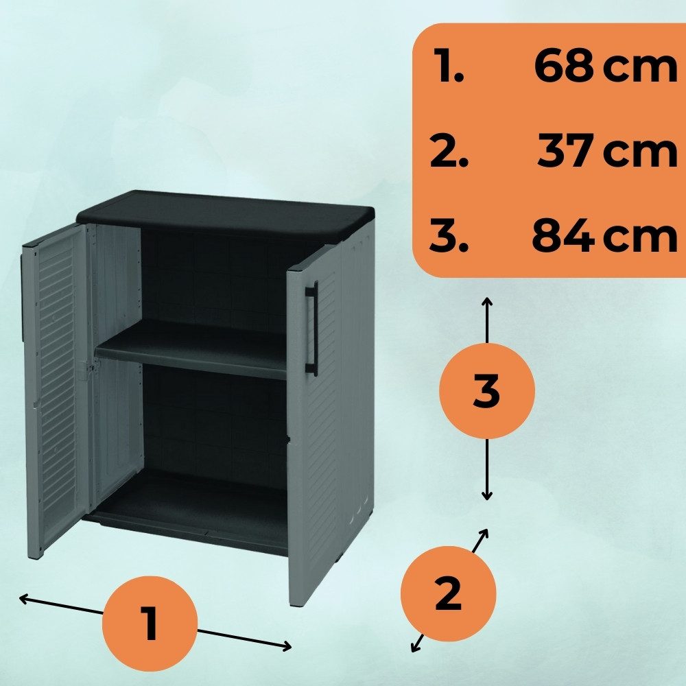 GarPet Garten-Geräteschrank Gartenschrank Kunststoff Balkon Schrank Wetterf günstig online kaufen