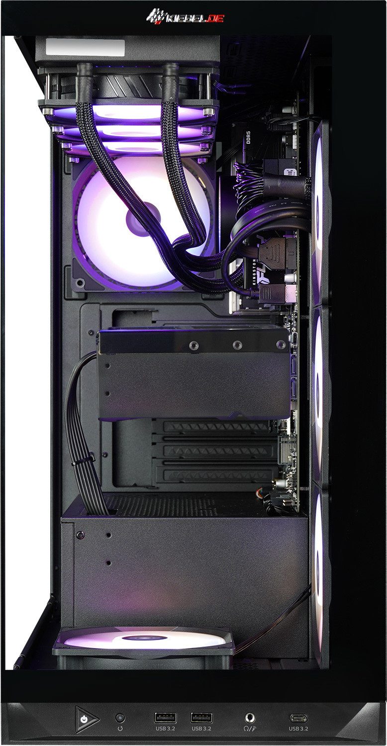 Kiebel Invader IX Gaming-PC (AMD Ryzen 9 AMD Ryzen 9 9950X3D, RTX 5090, 64 GB RAM, 4000 GB SSD, Wasserkühlung, WLAN, ARGB-Beleuchtung)