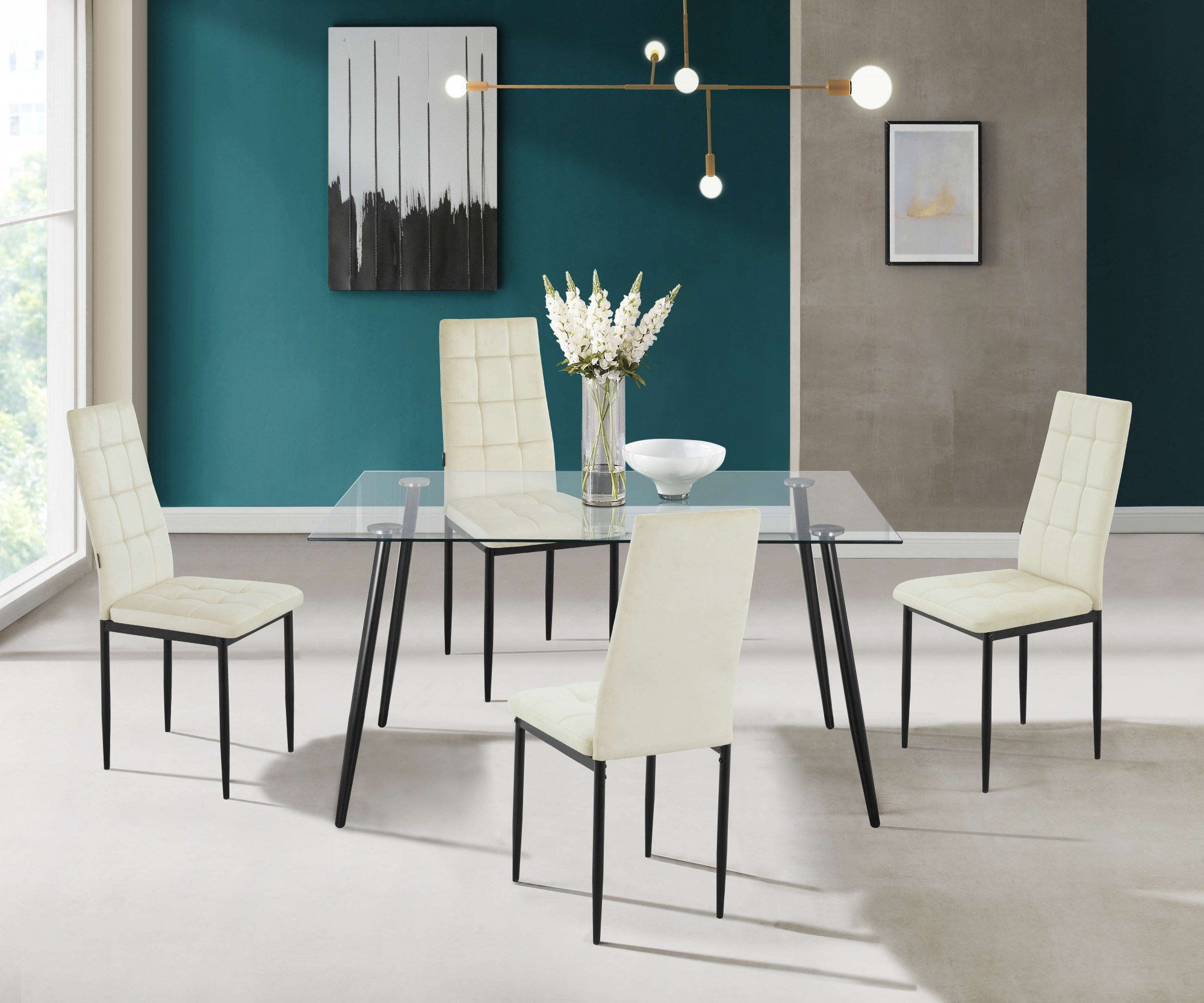 INOSIGN Esszimmerstuhl Moana (Set, 4 St), Mit Steppung