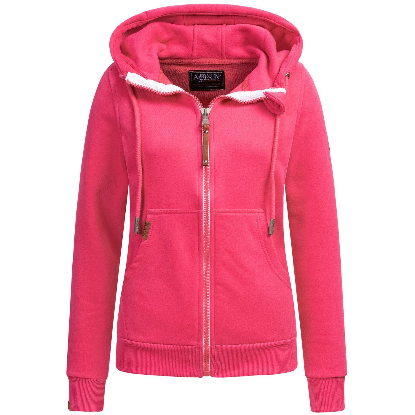 Alessandro Salvarini Sweatjacke ASFredia mit Kapuze pink