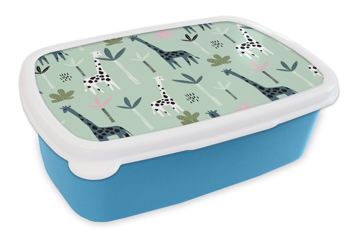 MuchoWow Lunchbox Giraffe - Baum - Grün, Kunststoff, (2-tlg), Brotdose