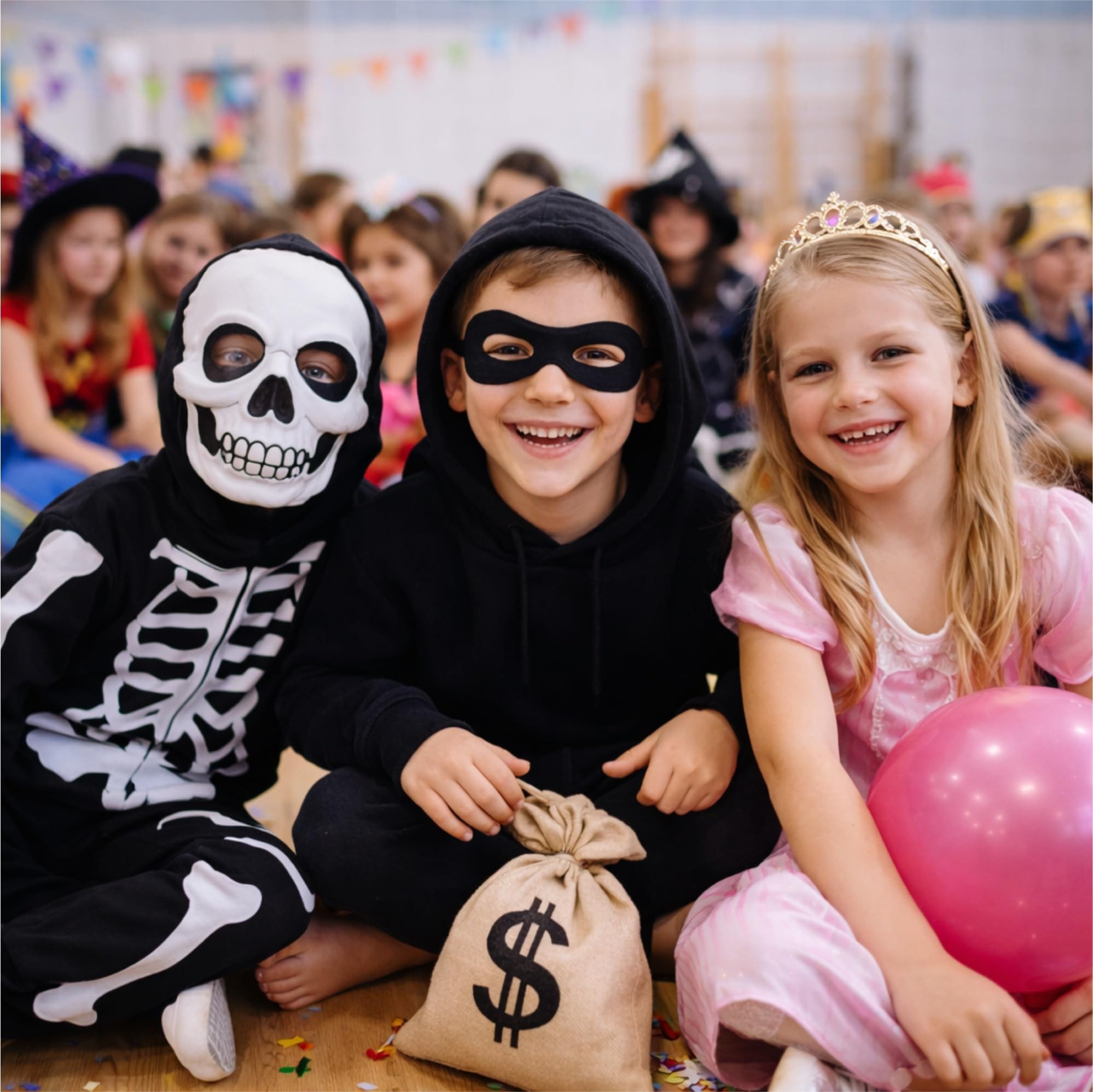 FASCHINFEVER Kostüm Augenmaske Bandit Zorro schwarz Einbrecher für Fasching & Karneval