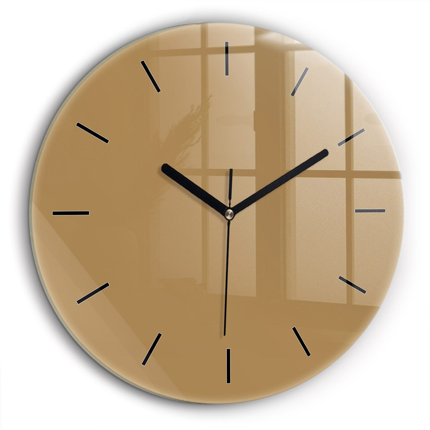 Tulup Wanduhr Wanduhr Glasrunde Uhr Moderne Glaswanduhr 60cm Uhr aus Gehärtetem Glas
