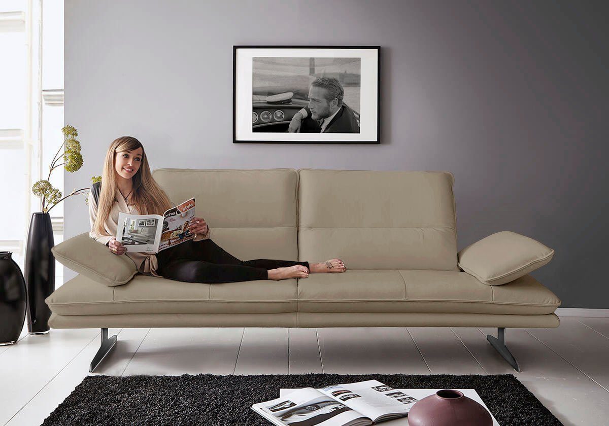 W.SCHILLIG 2,5-Sitzer broadway Designsofa mit hohem Sitzkomfort, Sitztiefenverstellung, Kopfteil- & Seitenteilverstellung, Breite 236cm
