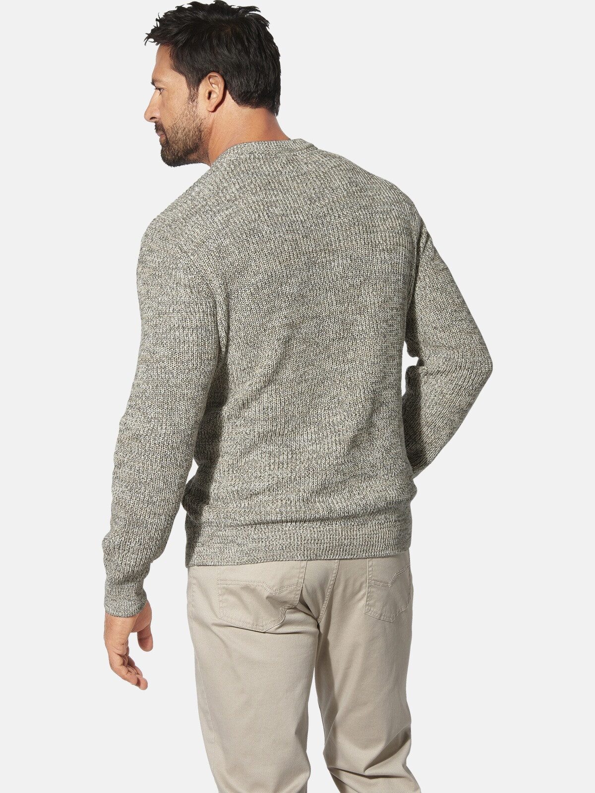 Jan Vanderstorm Strickpullover TJUSE aus dreifarbigem günstig online kaufen