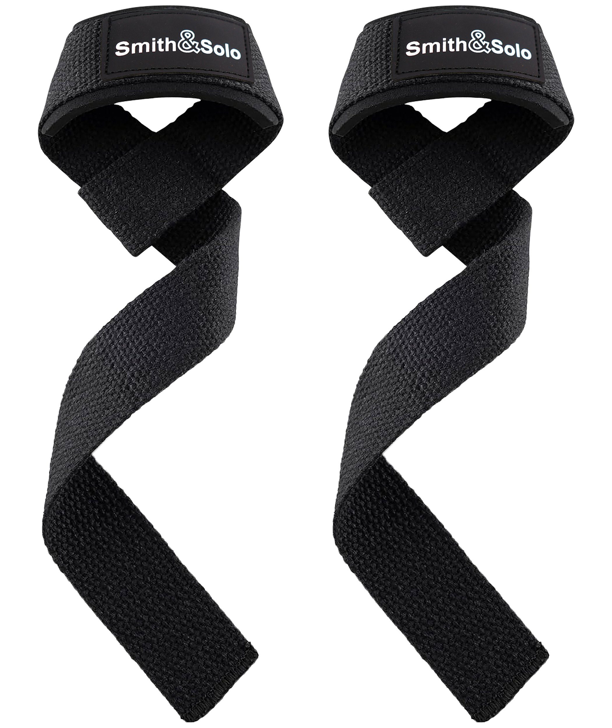 Smith & Solo Zughilfe Zughilfen für Krafttraining,Gym Zubehör, Lifting Straps Bodybuilding (2-tlg), 100% Baumwolle