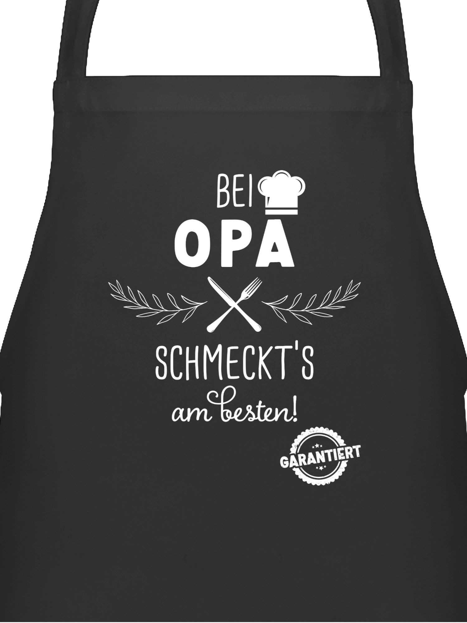 Shirtracer Kochschürze Küchenschürze bei Opa schmeckts am Besten I Opa Gesc günstig online kaufen