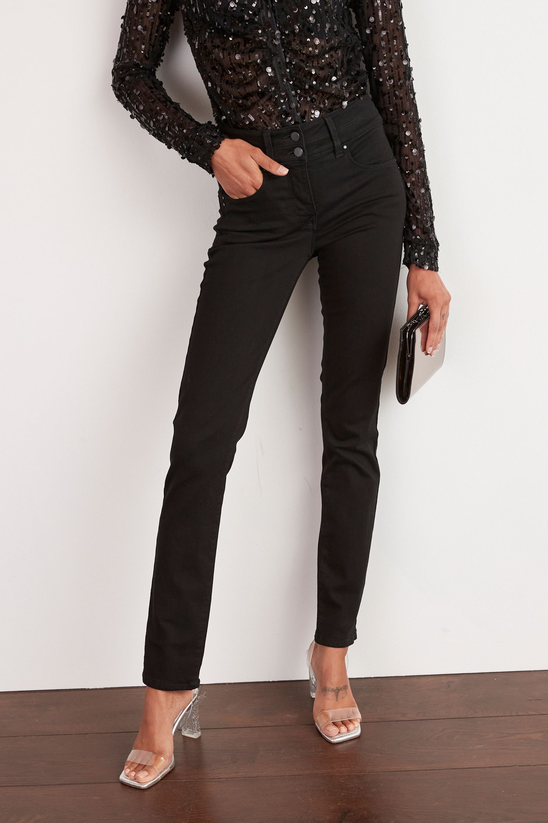 Shape Black (1-tlg) Slim & Push-up-Jeans Next Lift, Jeans Slim