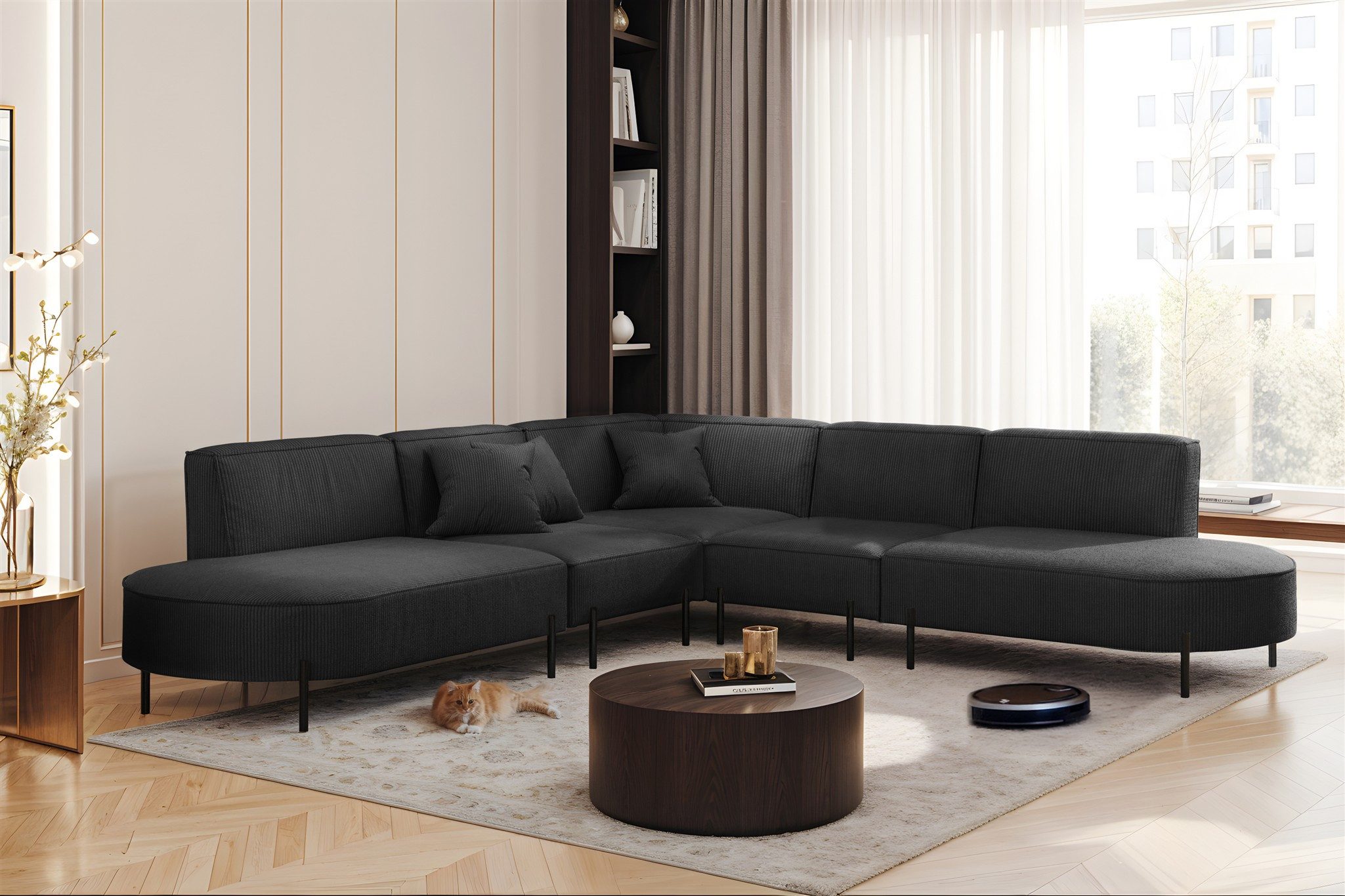 Fun Möbel Ecksofa Sofa VALENCIA Seite günstig online kaufen