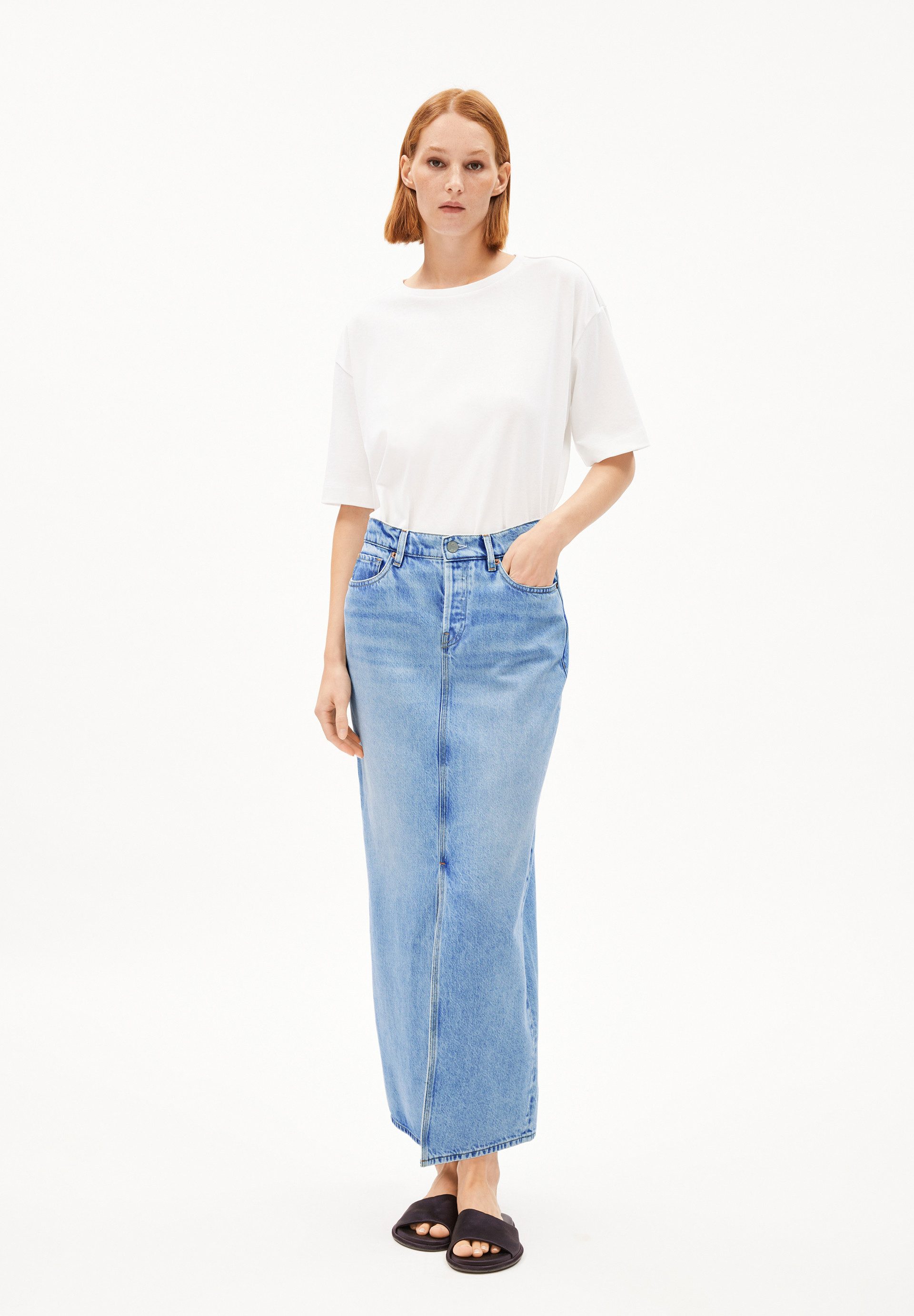Armedangels Jeansrock KYRAA Jeansrock aus Hanf-Mix günstig online kaufen