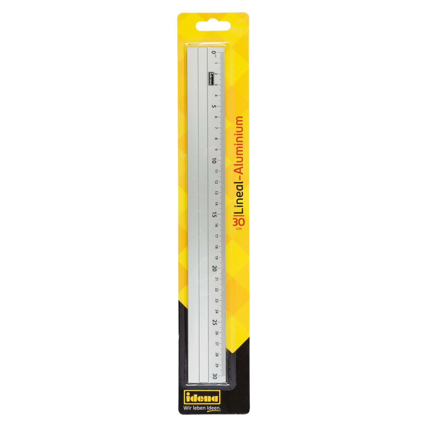 Idena Lineal Idena 602122 - Aluminium-Lineal mit 30 cm Länge, Millimeter- und Zenti