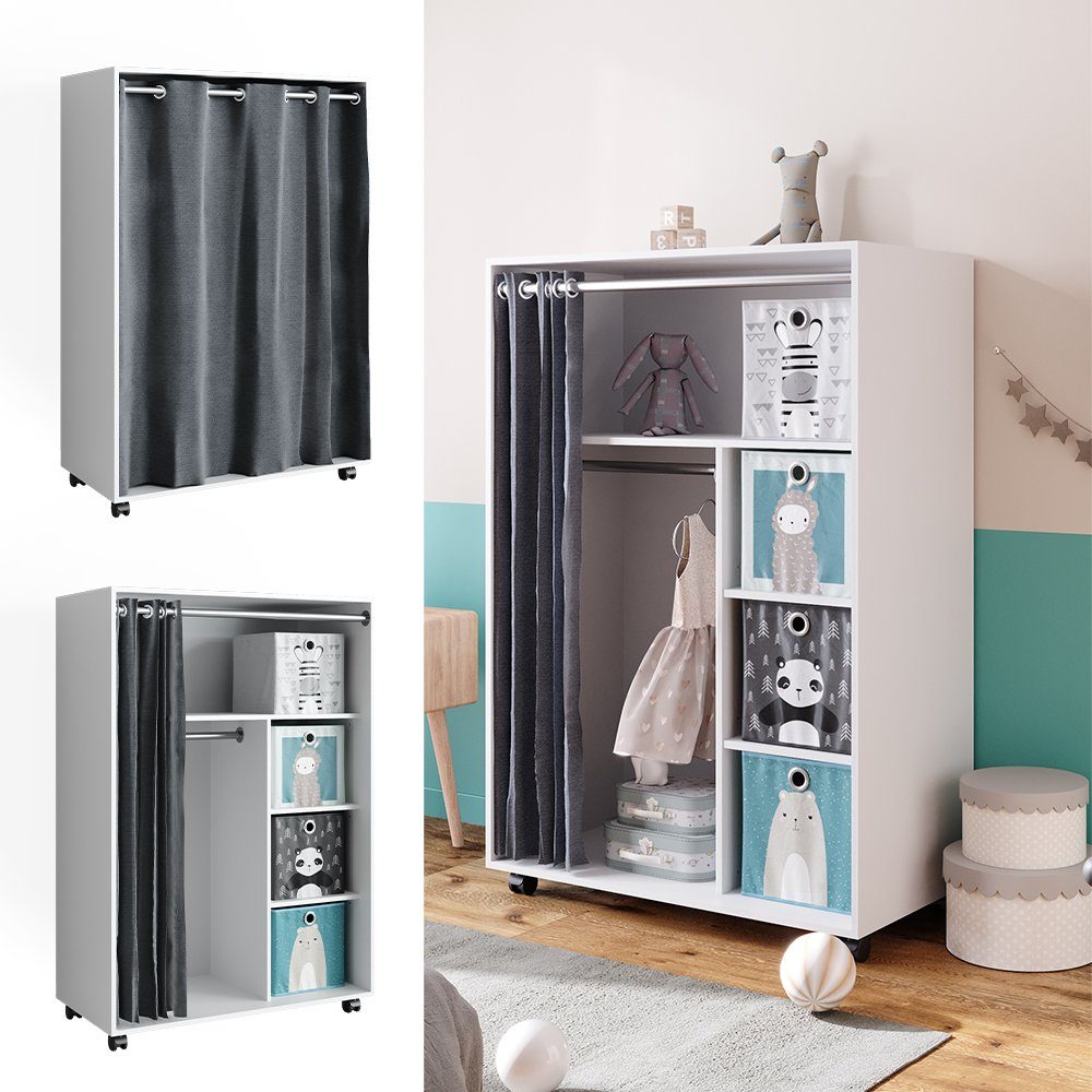 Vicco Kleiderschrank Doros, Weiß, 100 x günstig online kaufen
