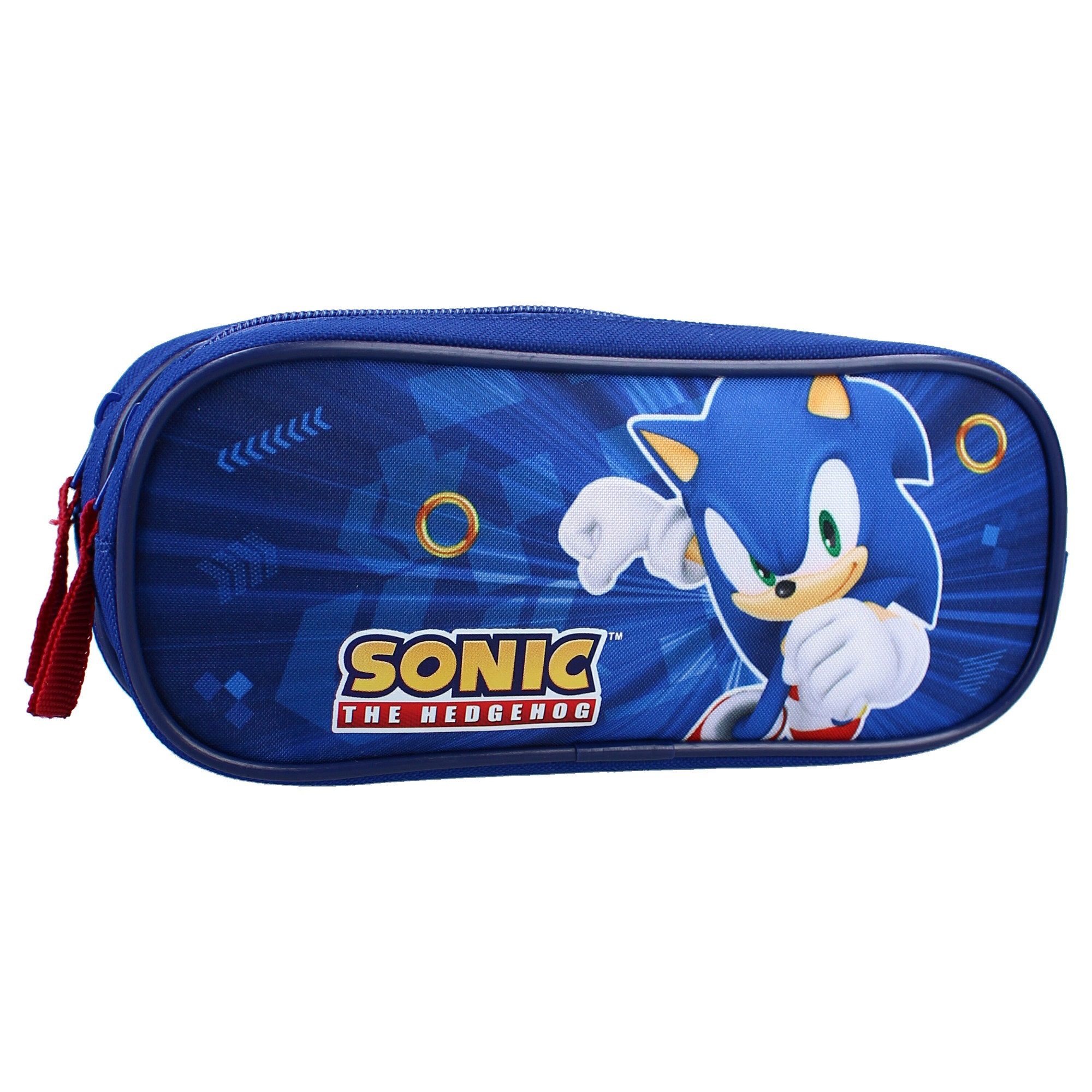 Vadobag Federmäppchen Sonic The Hedgehog Etui Blau für Schreibutensilien