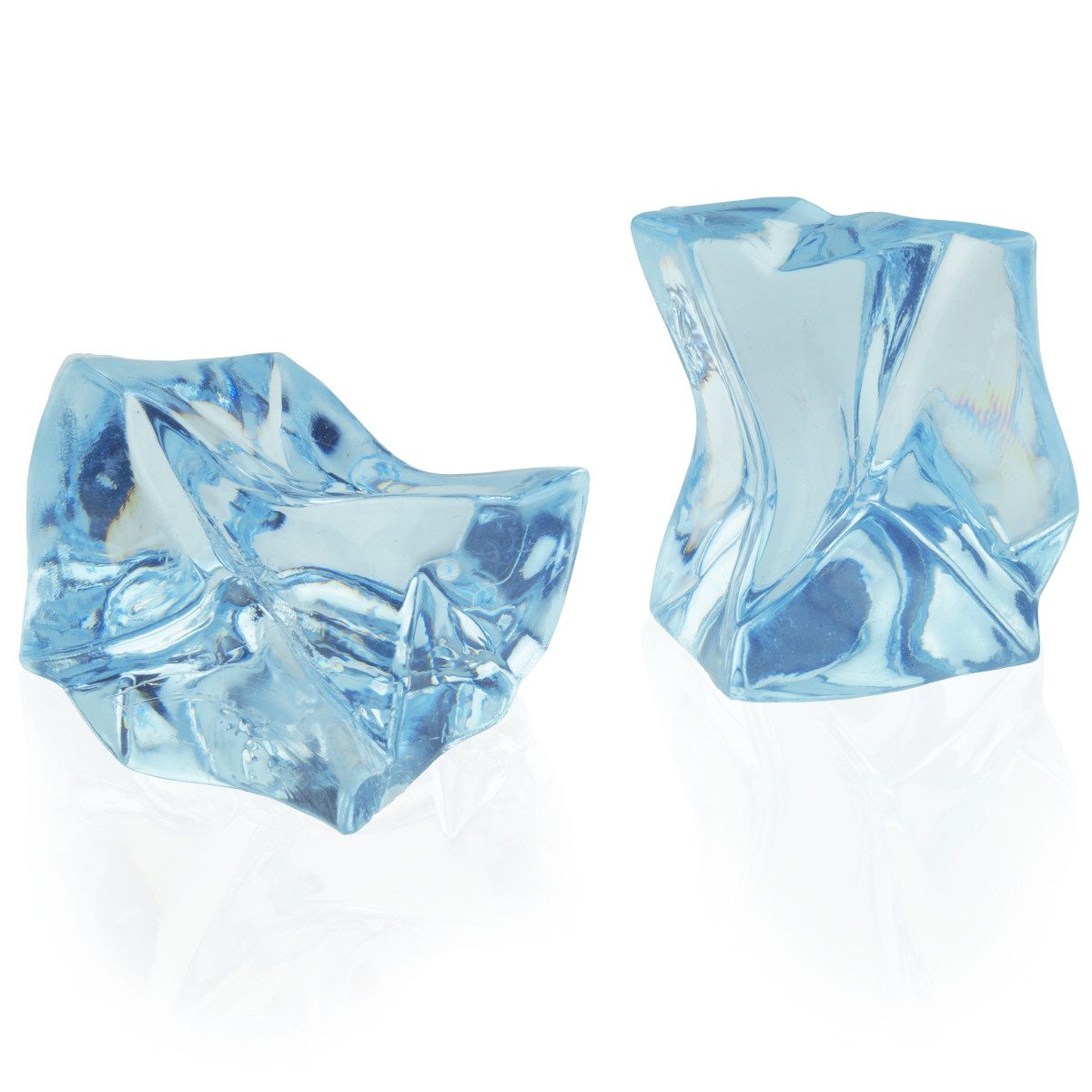 Goodymax Streudeko Kristall-Eis 36 mm Eisblau 10 Stück, künstliche Eiswürfel Ziersteine Dekosteine Edelsteine Dekoeis