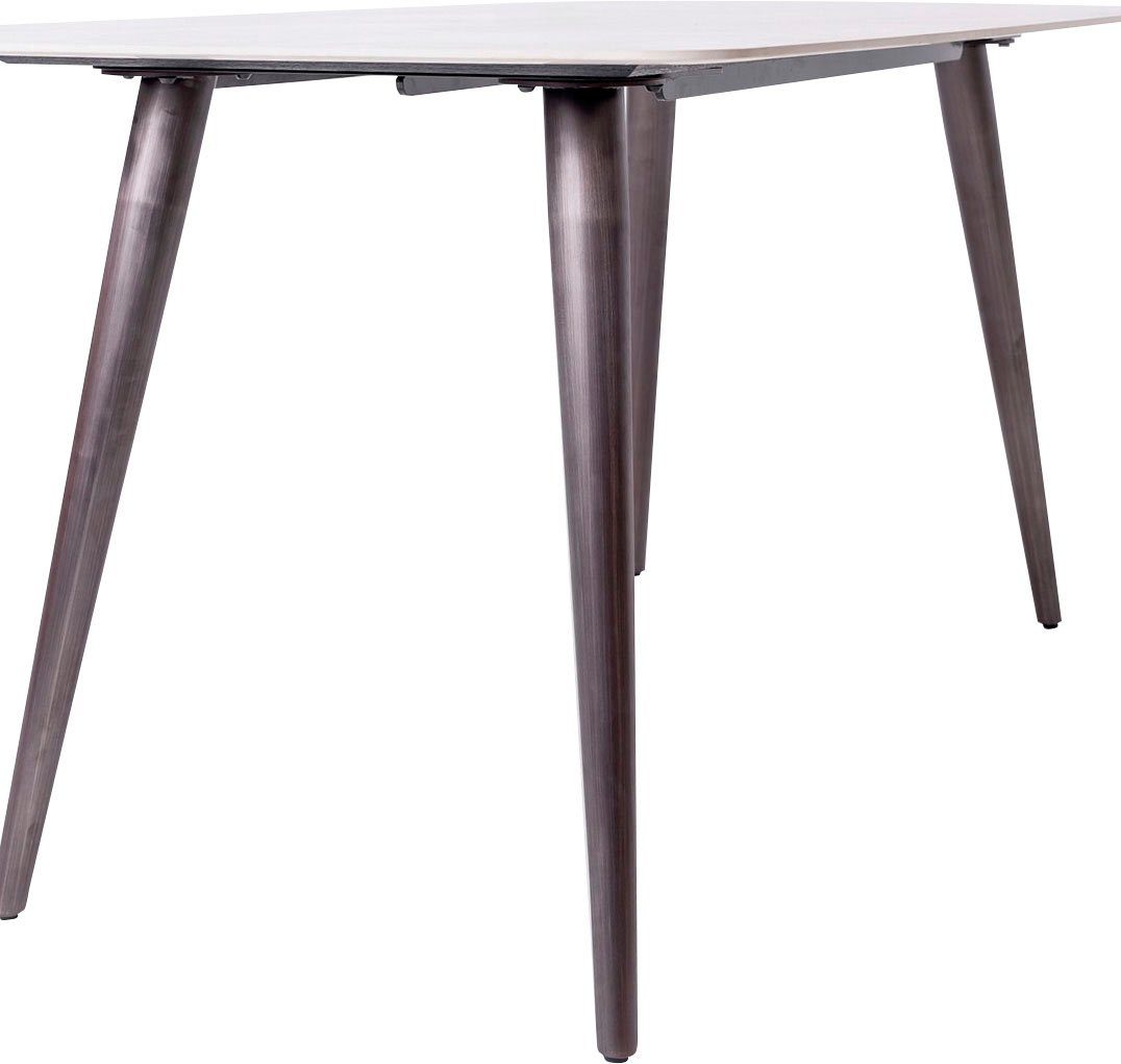 Leonique Esstisch Fremont, Keramik-Esstisch, Marmoroptik, Metallbeine schwarz, ca. 160x90x76 cm