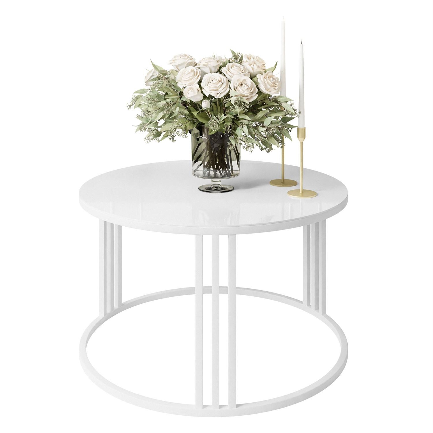 Lookway Couchtisch LORI GLASS, Runder Couchtisch günstig online kaufen