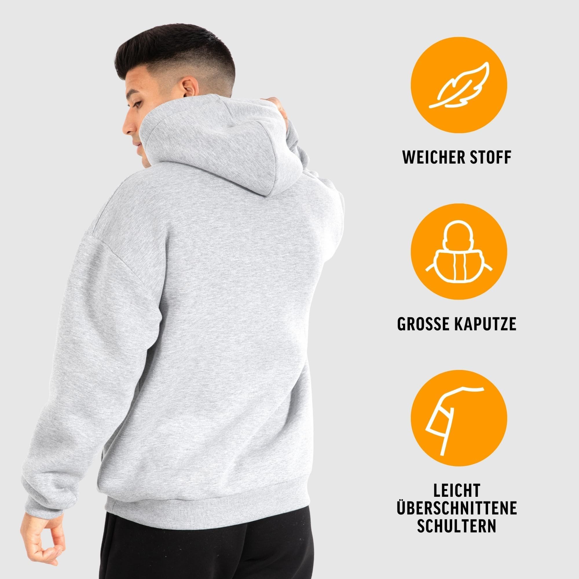 Smilodox Hoodie Dawson, Hochwertiger Kapuzenpullover im Oversize Fit, Sweat günstig online kaufen