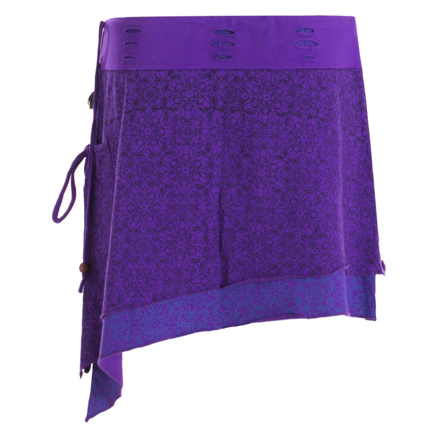 Vishes Minirock Mini-Rock Blumen-Muster extra breiter günstig online kaufen