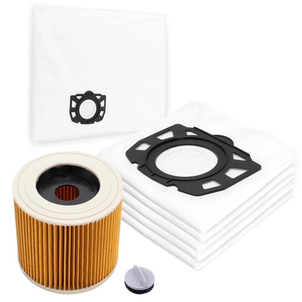 PRIMEBAG Staubsaugerbeutel 5 Beutel 1 Filter für Kärcher KFI 357 und KFI 3310 kompatibel