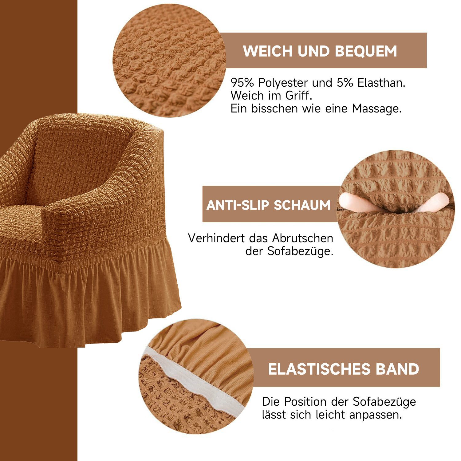 RWEUOQ Sofahusse Sofabezug, elastischer Sessel Sofabezug günstig online kaufen